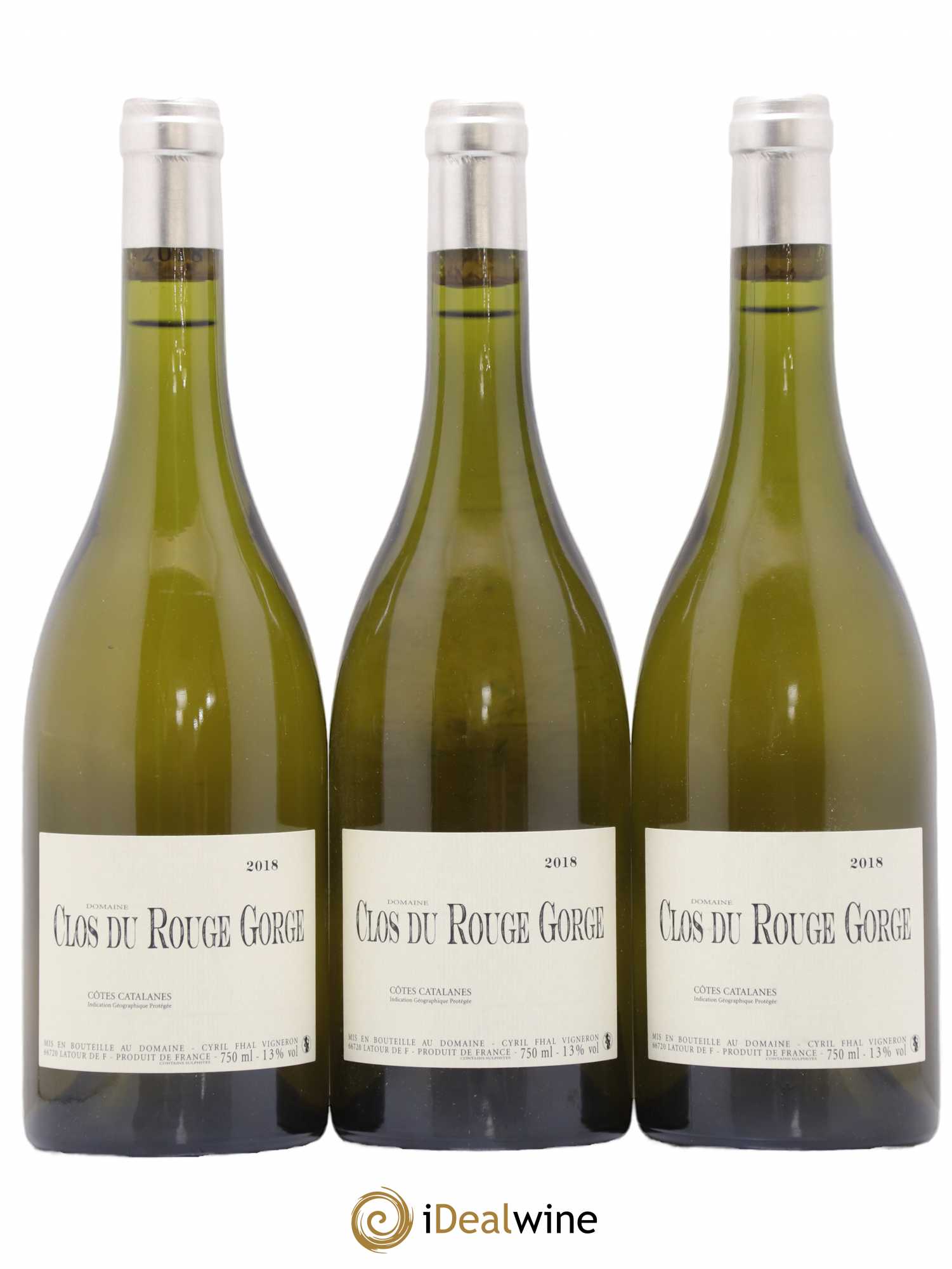 Côtes Catalanes Clos du Rouge Gorge Cyril Fhal 2018 - Lot de 3 bouteilles - 0