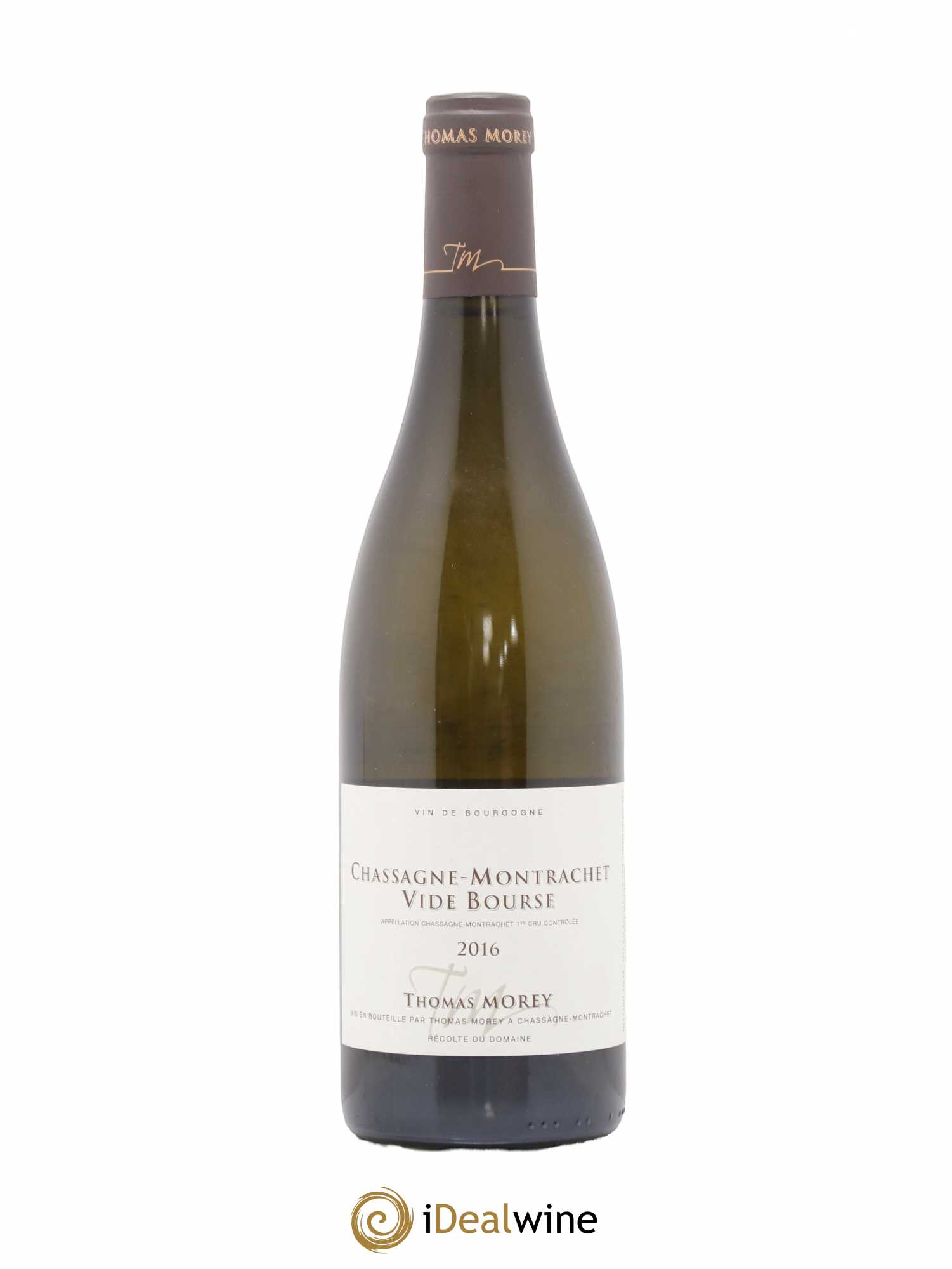 Chassagne-Montrachet 1er Cru Vide Bourse Thomas Morey 2016 - Lot de 1 bouteille - 0