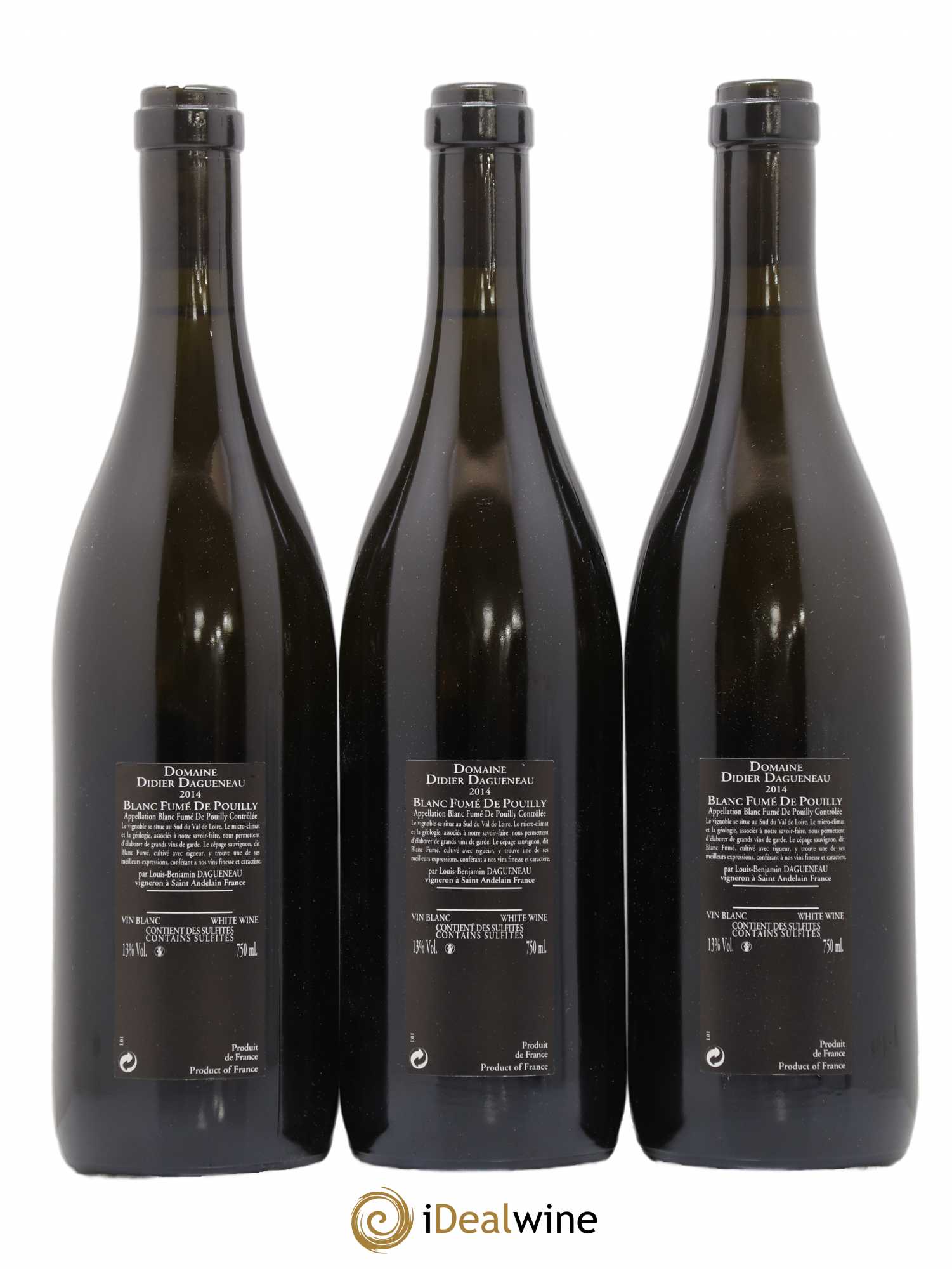 Vin de France (anciennement Pouilly-Fumé) Silex Dagueneau (Domaine Didier - Louis-Benjamin) 2014 - Lot de 3 bouteilles - 1