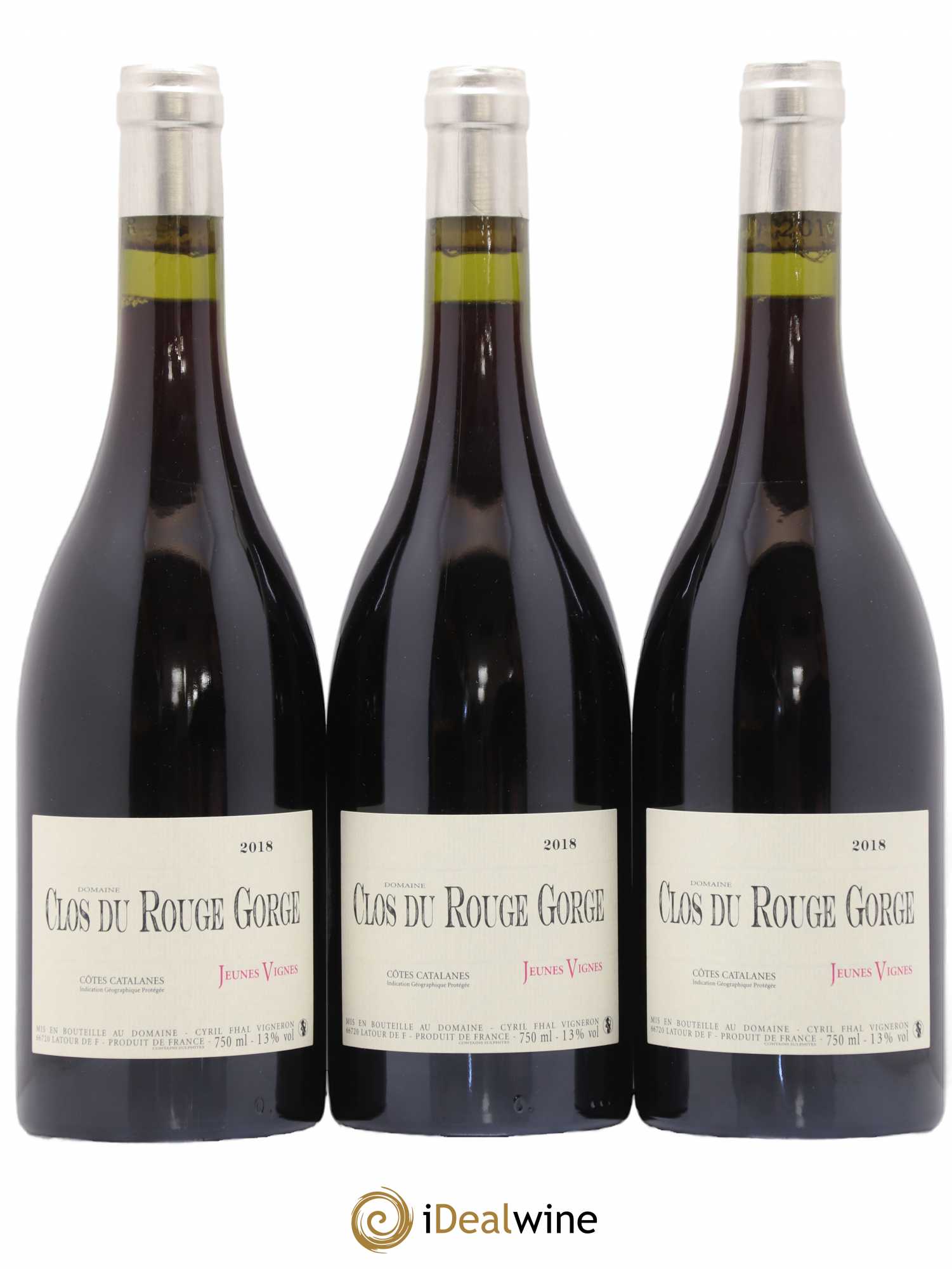 Côtes Catalanes (VDP des Côtes Catalanes) Clos du Rouge Gorge Jeunes Vignes Cyril Fhal 2018 - Lot de 3 bouteilles - 0