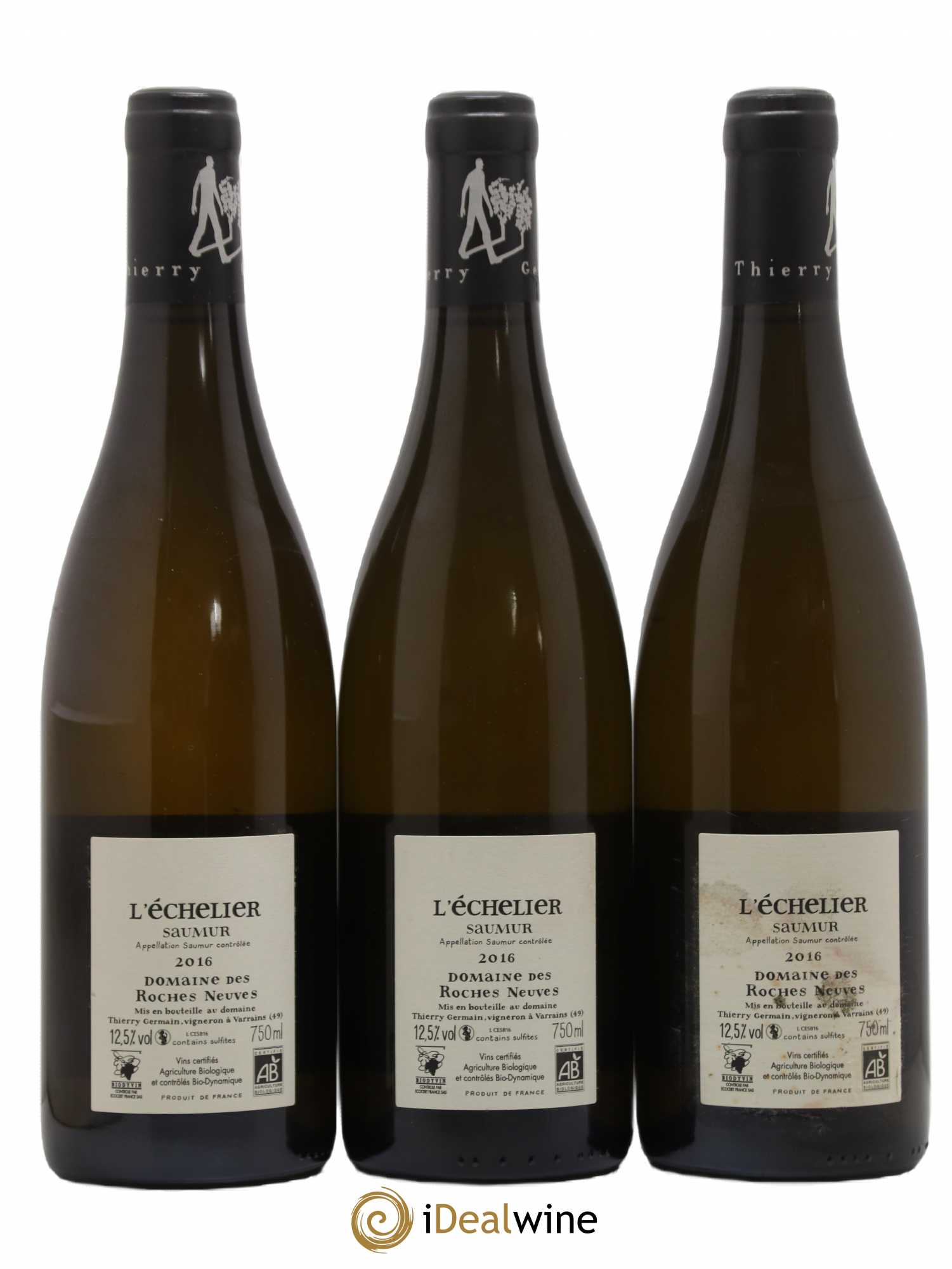Saumur l'Echelier Domaine des Roches Neuves - Thierry Germain 2016 - Lot de 3 bouteilles - 1