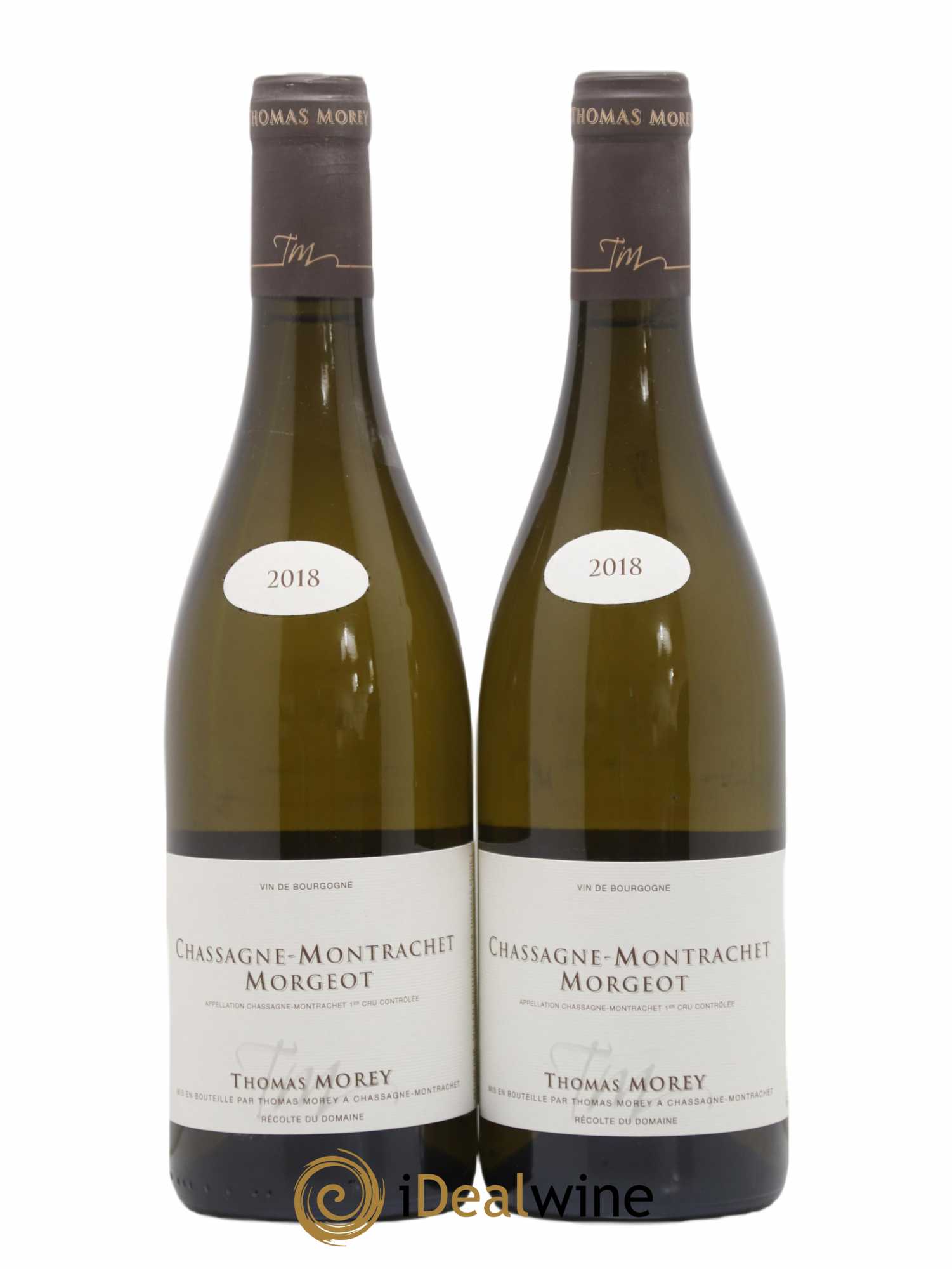 Chassagne-Montrachet 1er Cru Morgeot Thomas Morey 2018 - Lot de 2 bouteilles - 0
