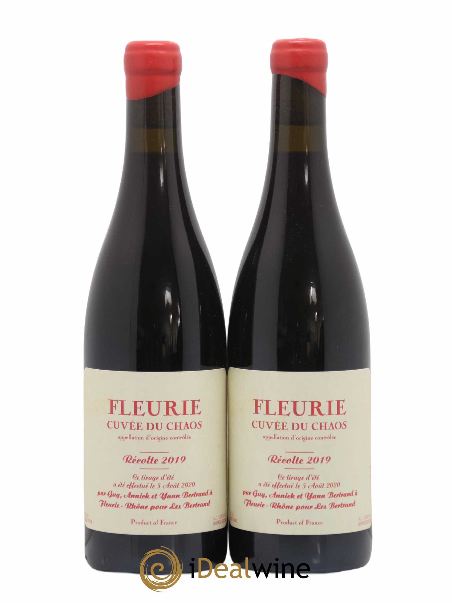Fleurie Cuvée du Chaos Yann Bertrand 2019 - Lot de 2 bouteilles - 0