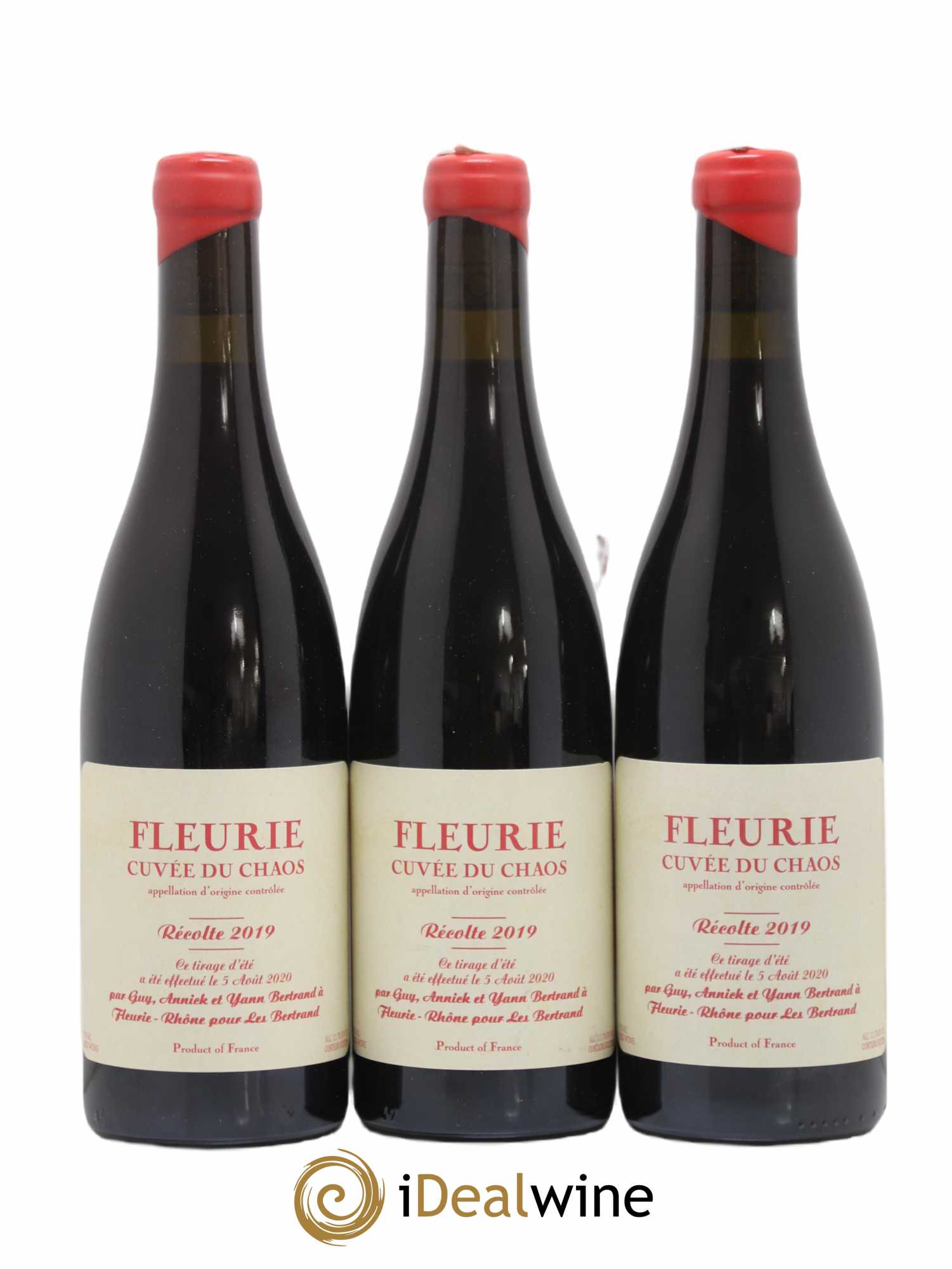 Fleurie Cuvée du Chaos Yann Bertrand 2019 - Lot de 3 bouteilles - 0