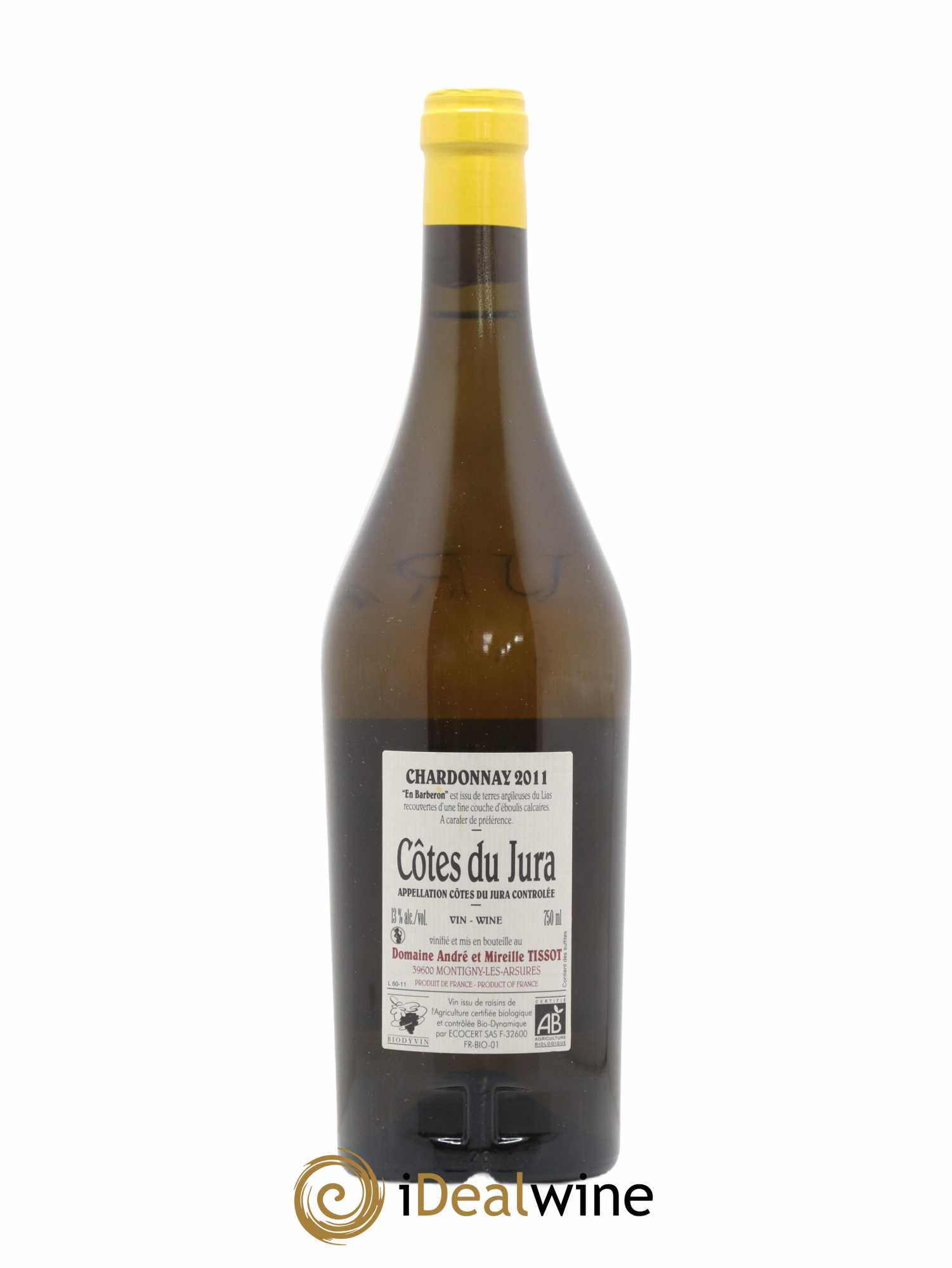 Côtes du Jura En Barberon Bénédicte et Stéphane Tissot 2011 - Lot de 1 bouteille - 1