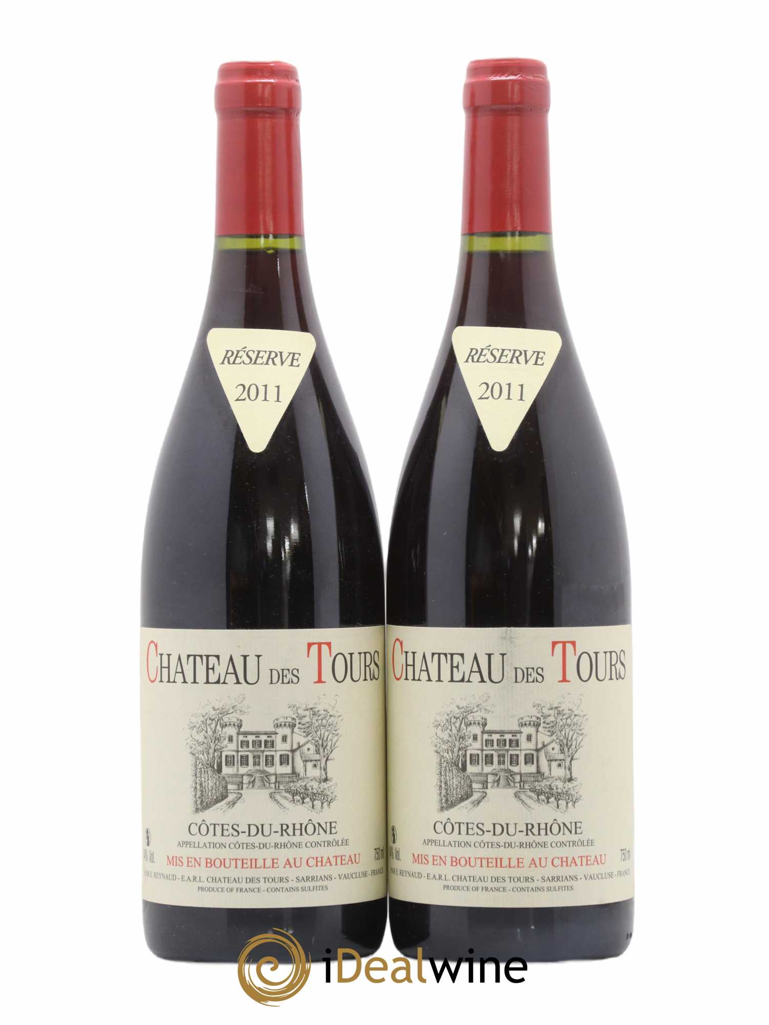 Côtes-du-Rhône Château des Tours Emmanuel Reynaud 2011 - Lot de 2 bouteilles - 0