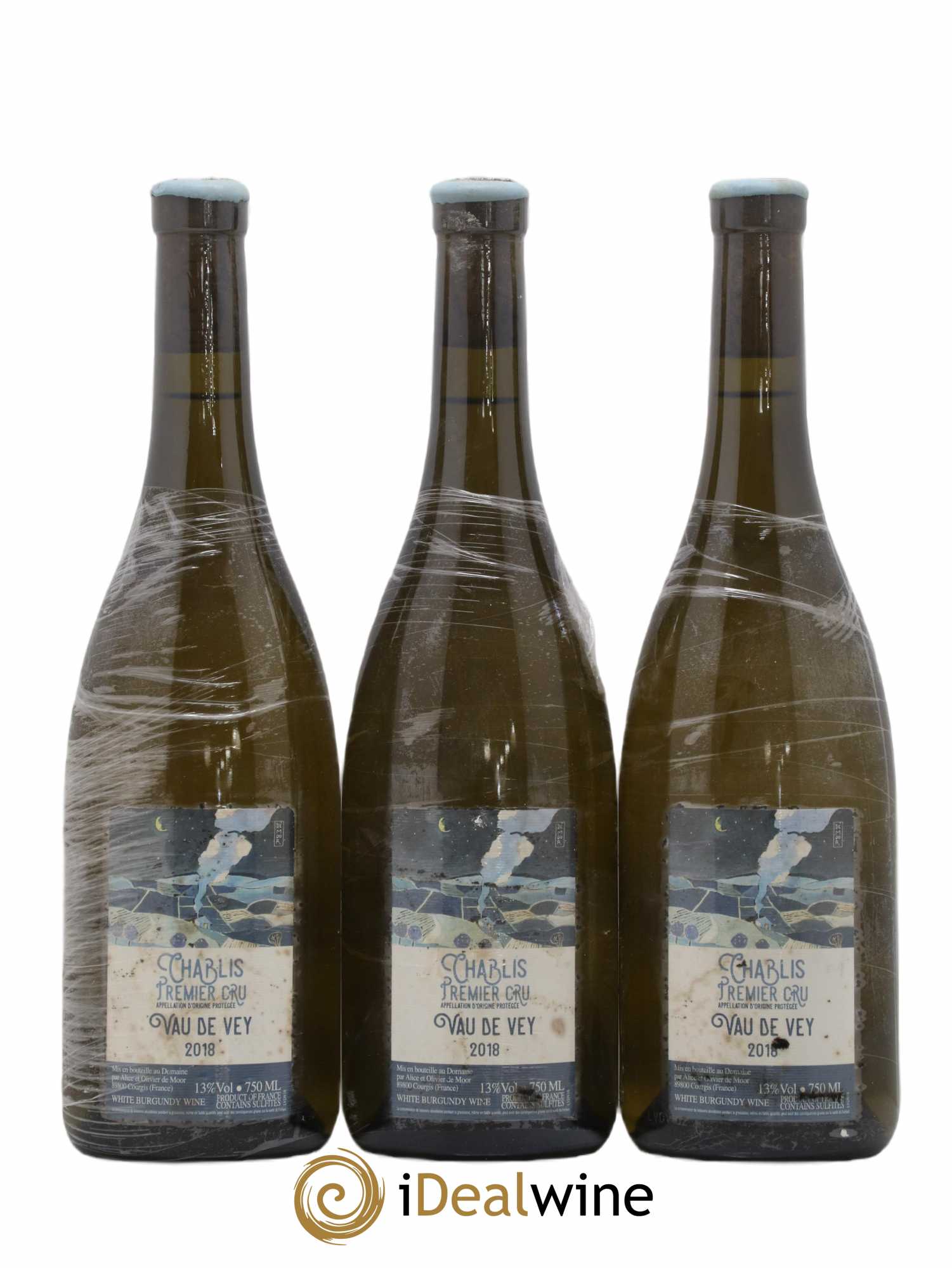 Chablis 1er Cru Vau de Vey Alice et Olivier De Moor 2018 - Lot de 3 bouteilles - 0