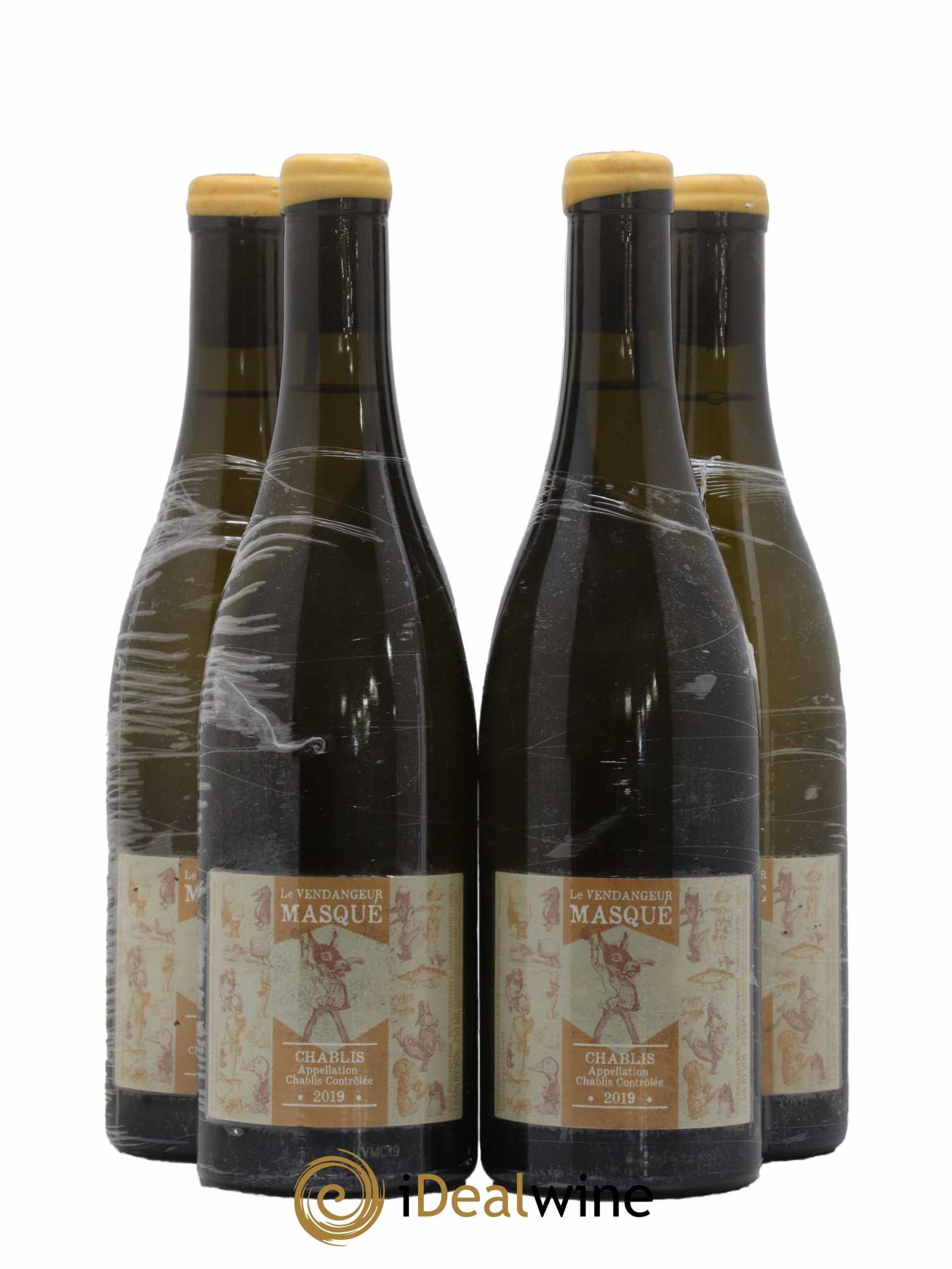Chablis Le Vendangeur Masqué 2019 - Lot de 4 bouteilles - 0