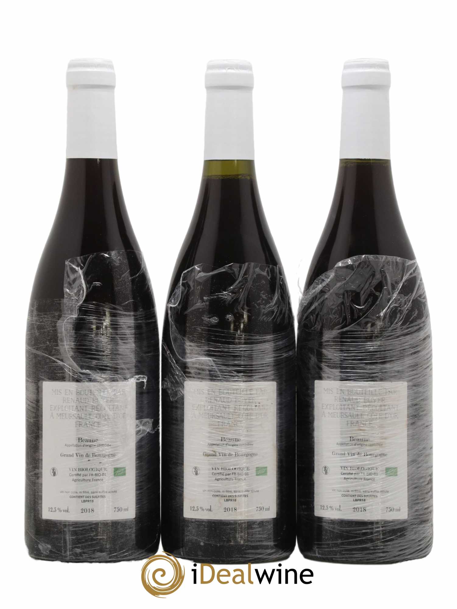 Beaune Les Prévolles Renaud Boyer 2018 - Lot of 3 bottles - 1