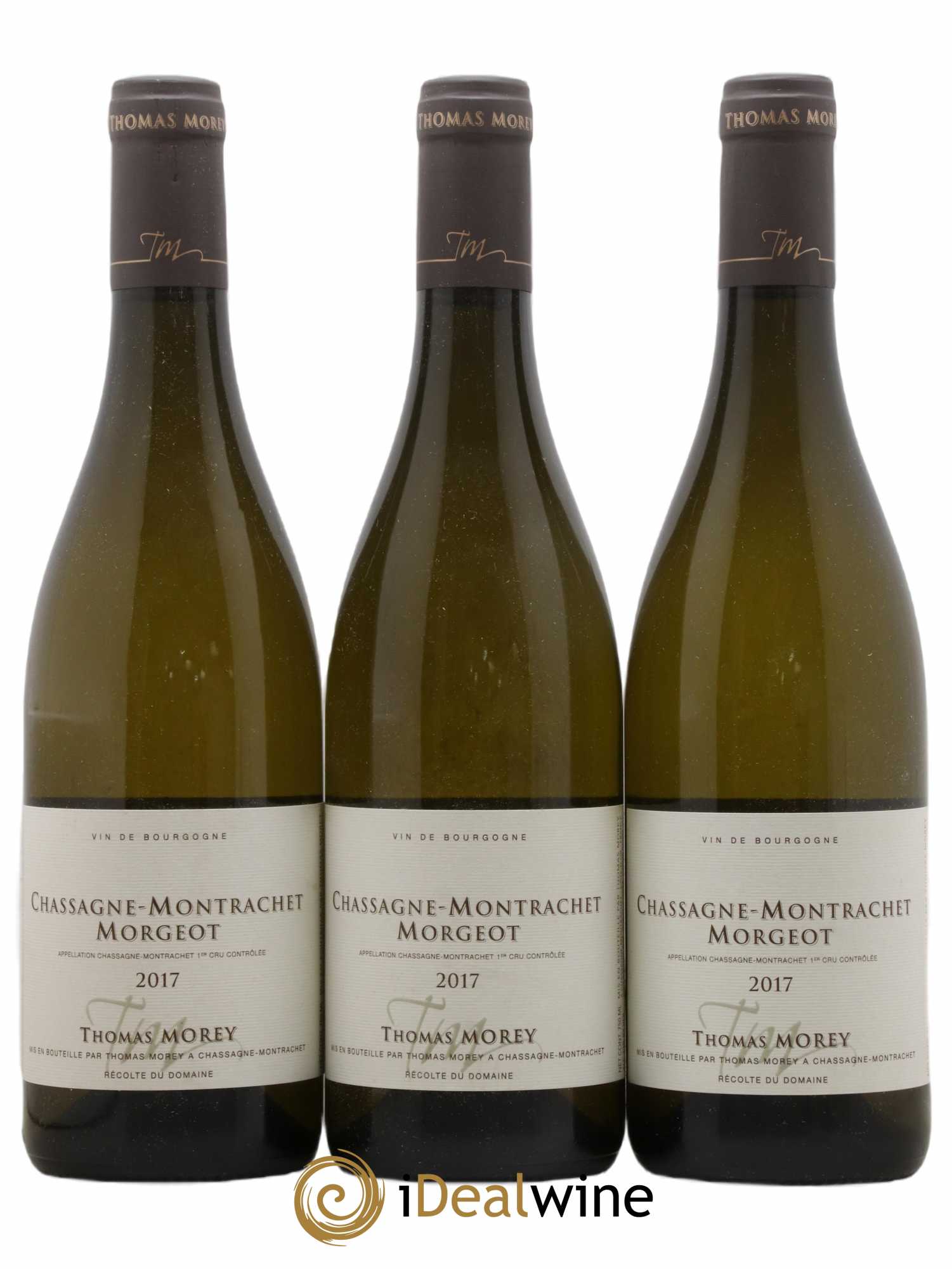 Chassagne-Montrachet 1er Cru Morgeot Thomas Morey 2017 - Lot de 3 bouteilles - 0