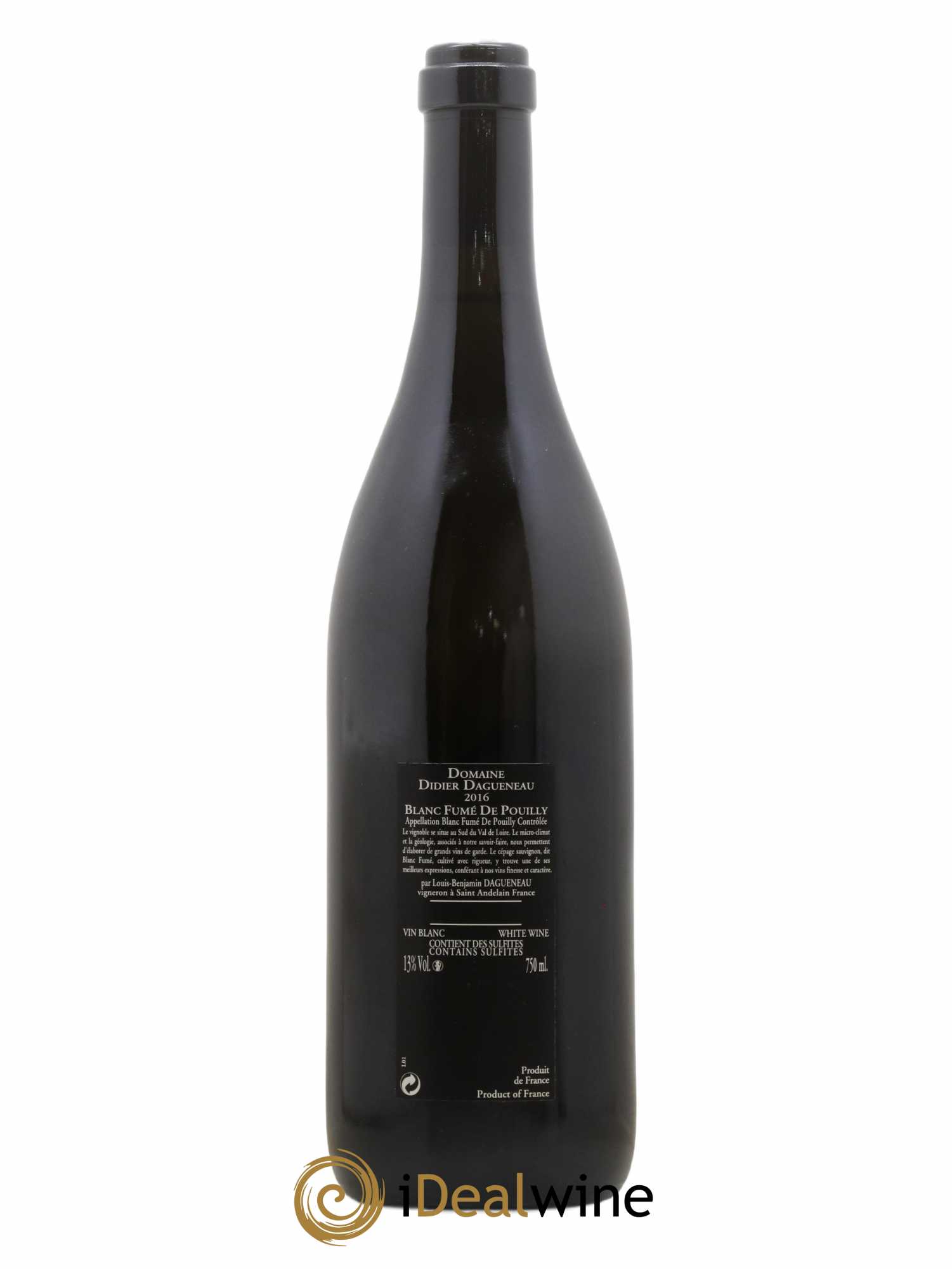 Vin de France (anciennement Pouilly-Fumé) Silex Dagueneau (Domaine Didier - Louis-Benjamin) 2016 - Lot de 1 bouteille - 1