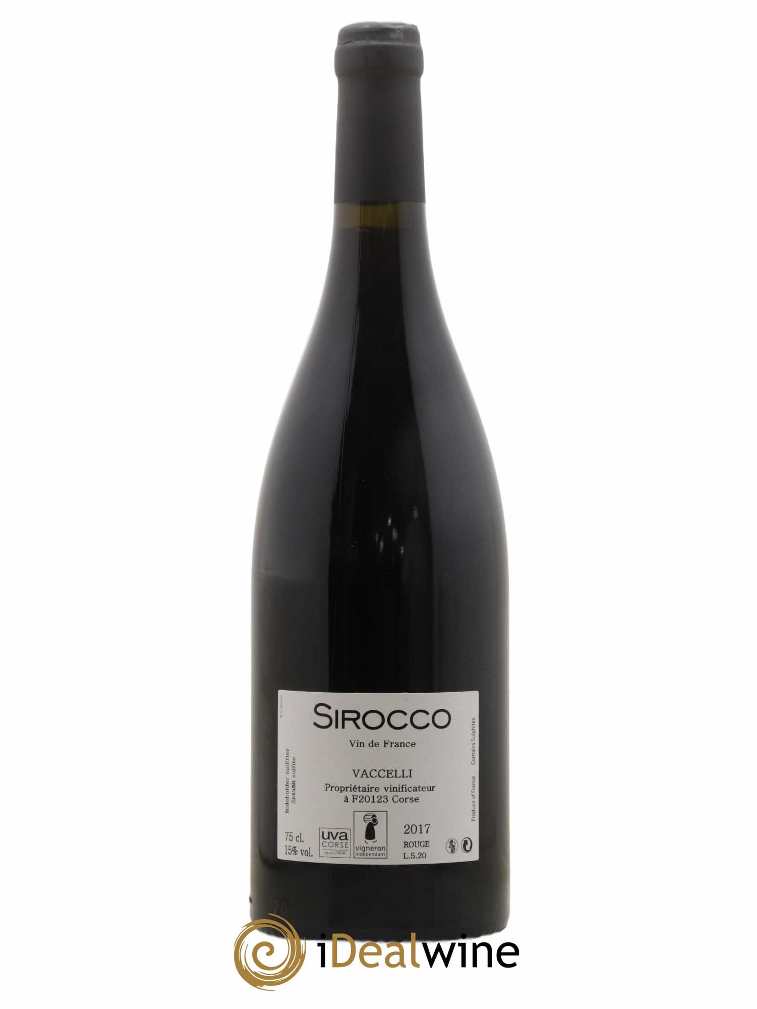 Ajaccio Sirocco Vaccelli 2017 - Lot de 1 bouteille - 1