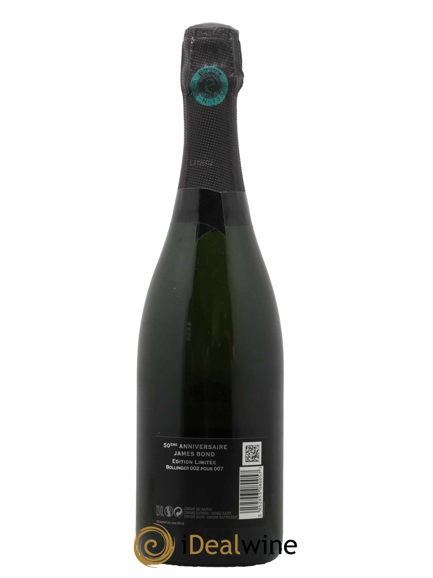 James Bond 007 Bollinger 2002 - Lot de 1 bouteille - 2