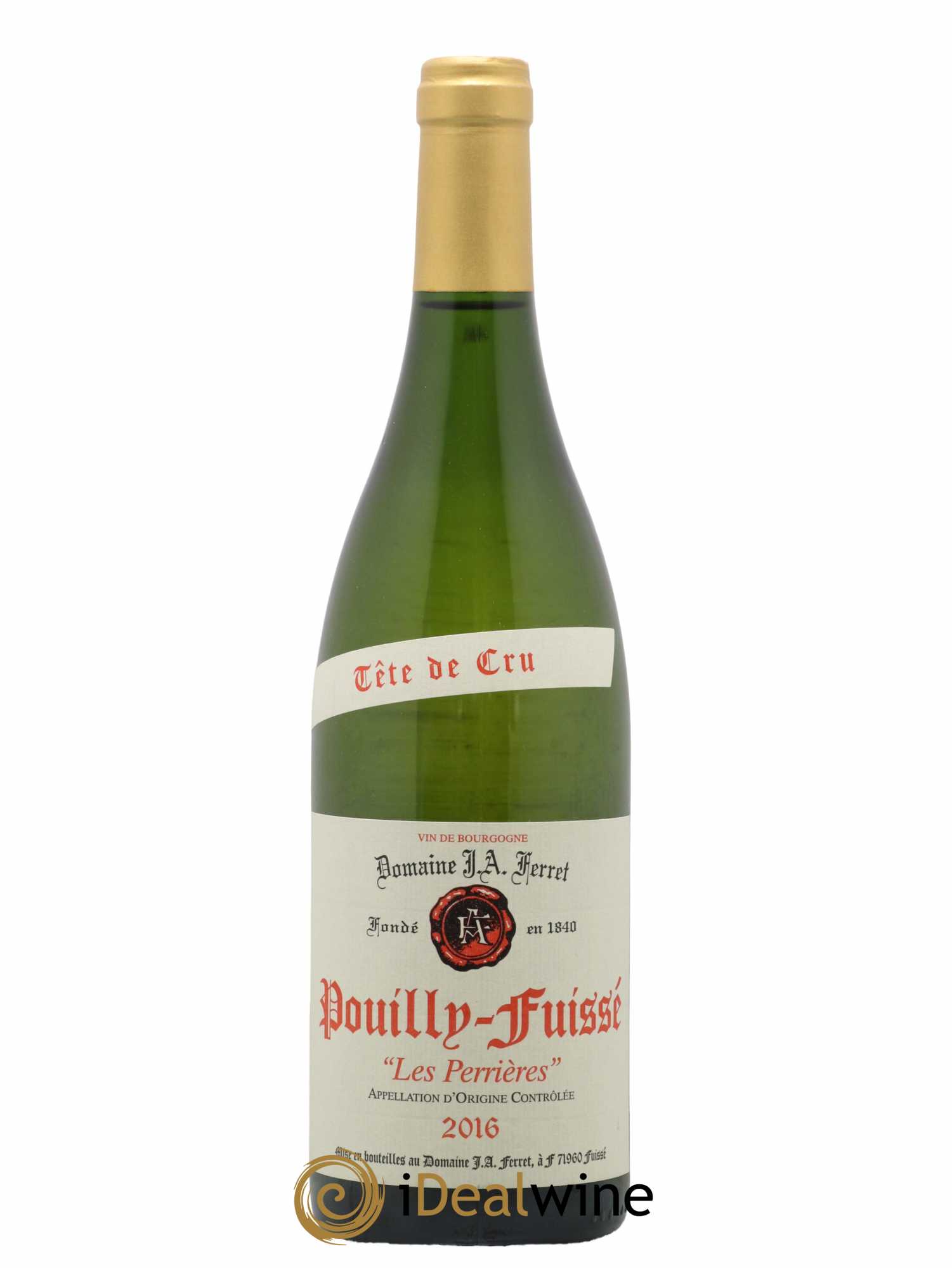 Pouilly-Fuissé Tête de Cru Les Perrières J.A. Ferret (Domaine) 2016 - Lot de 1 bouteille - 0