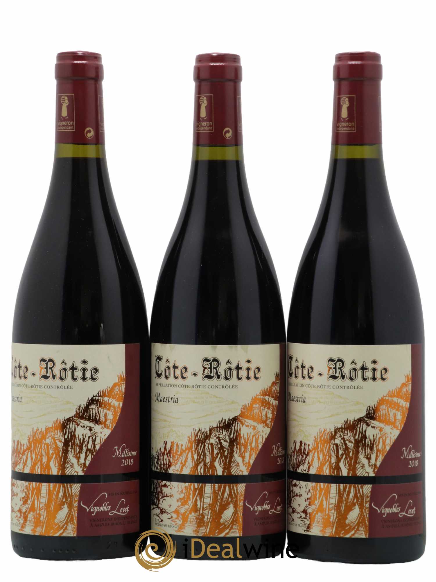 Côte-Rôtie Maestria Vignobles Levet 2018 - Lot de 3 bouteilles - 0