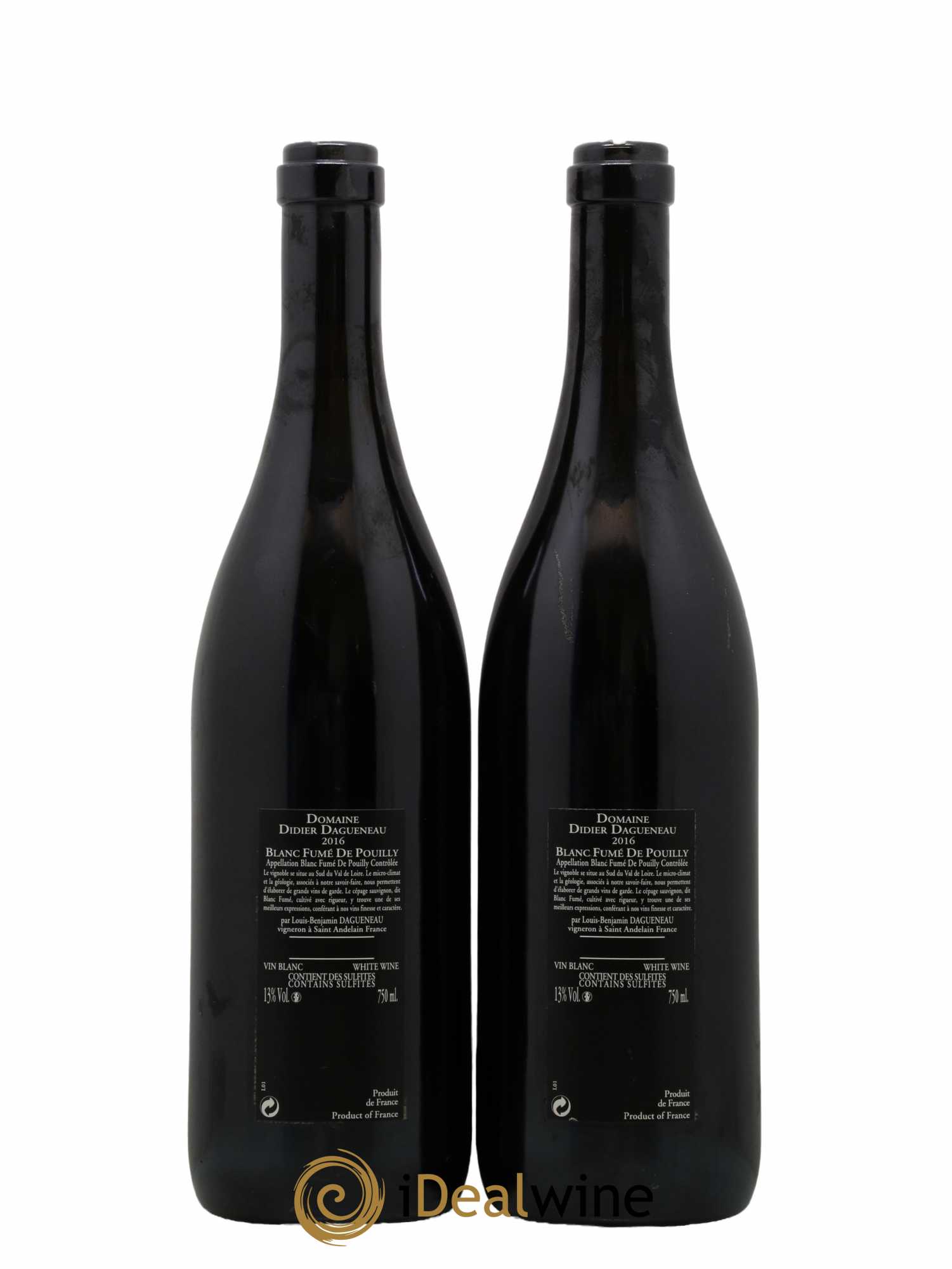 Vin de France (anciennement Pouilly-Fumé) Silex Dagueneau (Domaine Didier - Louis-Benjamin) 2016 - Lot de 2 bouteilles - 1