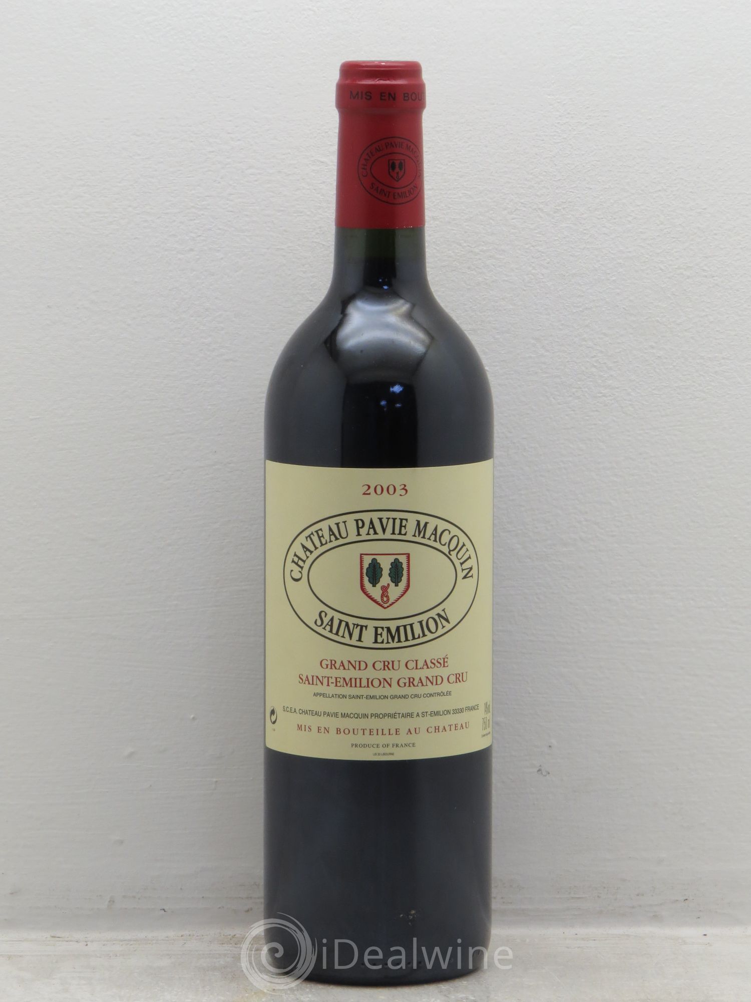 Château Pavie Macquin 1er Grand Cru Classé B 2003 - Lot de 1 bouteille - 0