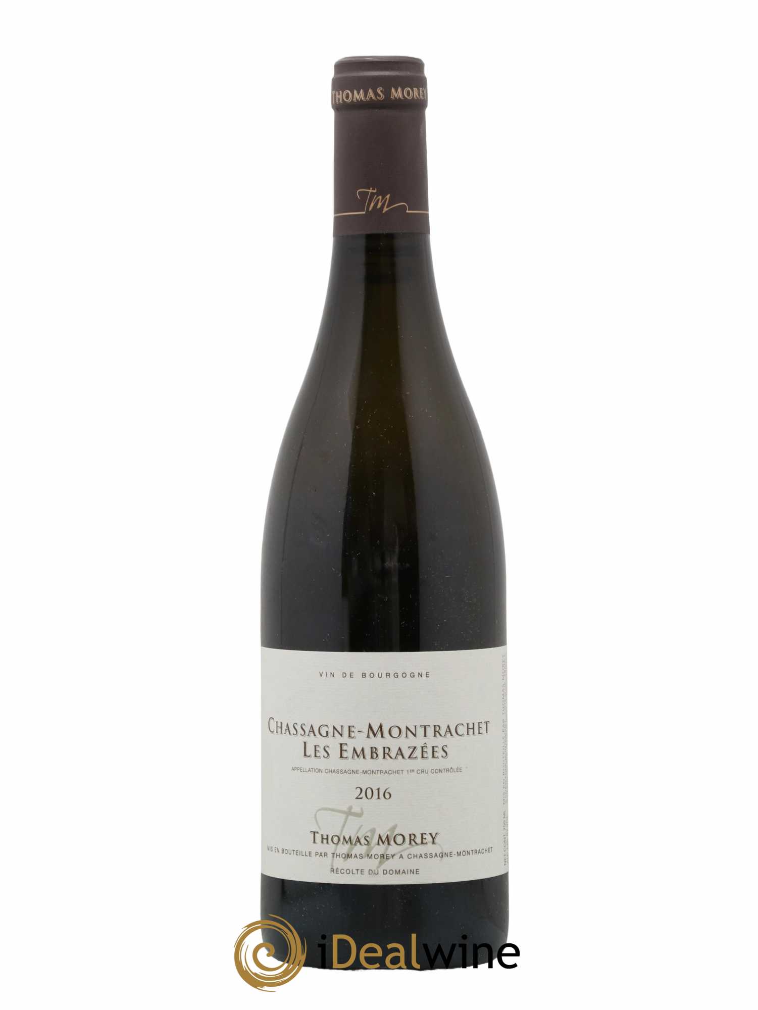 Chassagne-Montrachet 1er Cru Les Embrazées Thomas Morey 2016 - Lot de 1 bouteille - 0