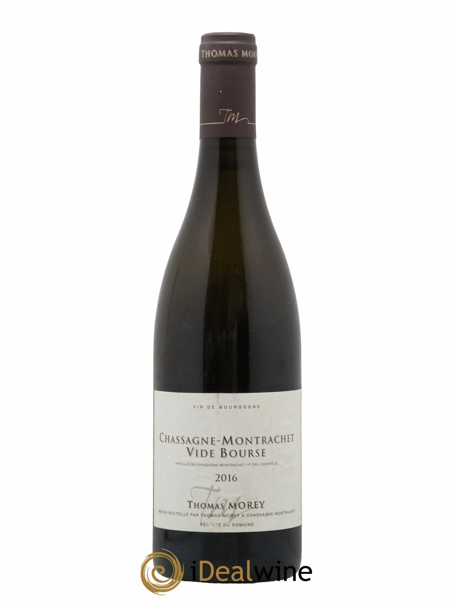 Chassagne-Montrachet 1er Cru Vide Bourse Thomas Morey 2016 - Lot de 1 bouteille - 0