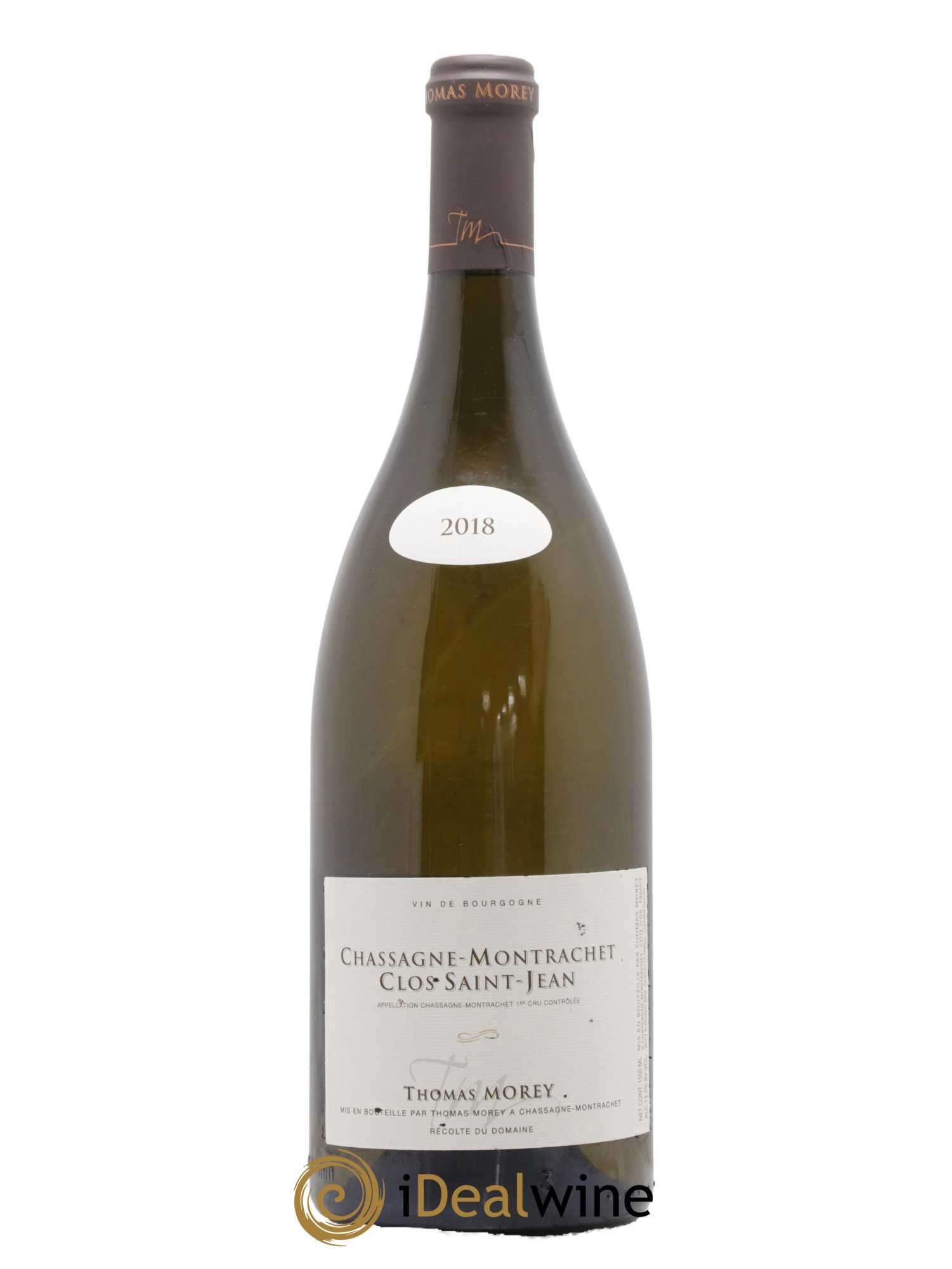 Chassagne-Montrachet 1er Cru Clos Saint Jean Thomas Morey 2018 - Lot de 1 magnum - 0