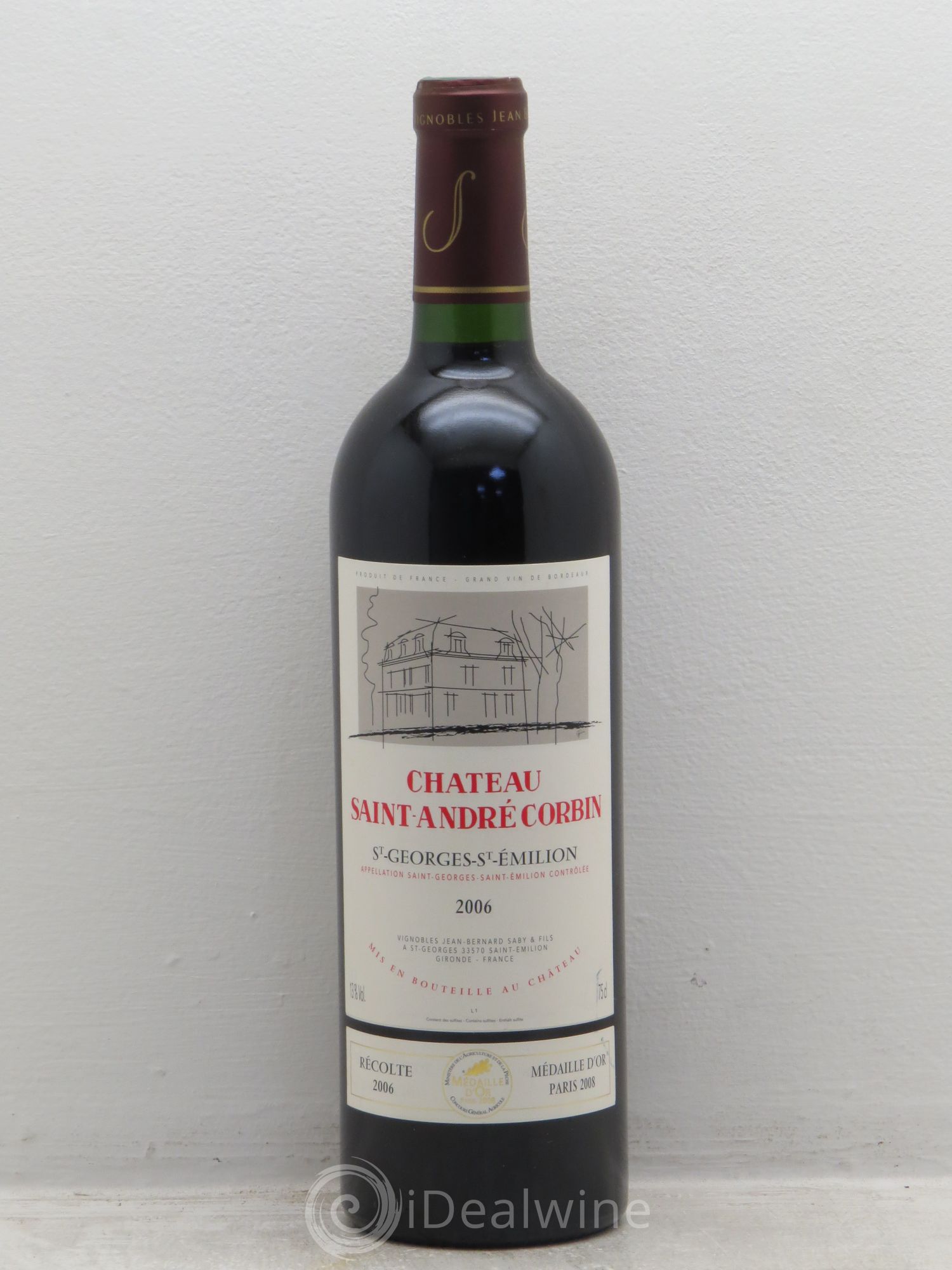 Bordeaux Château Saint André Corbin Saint-Georges-Saint-Emilion 2006 - Posten von 1 Flasche - 0