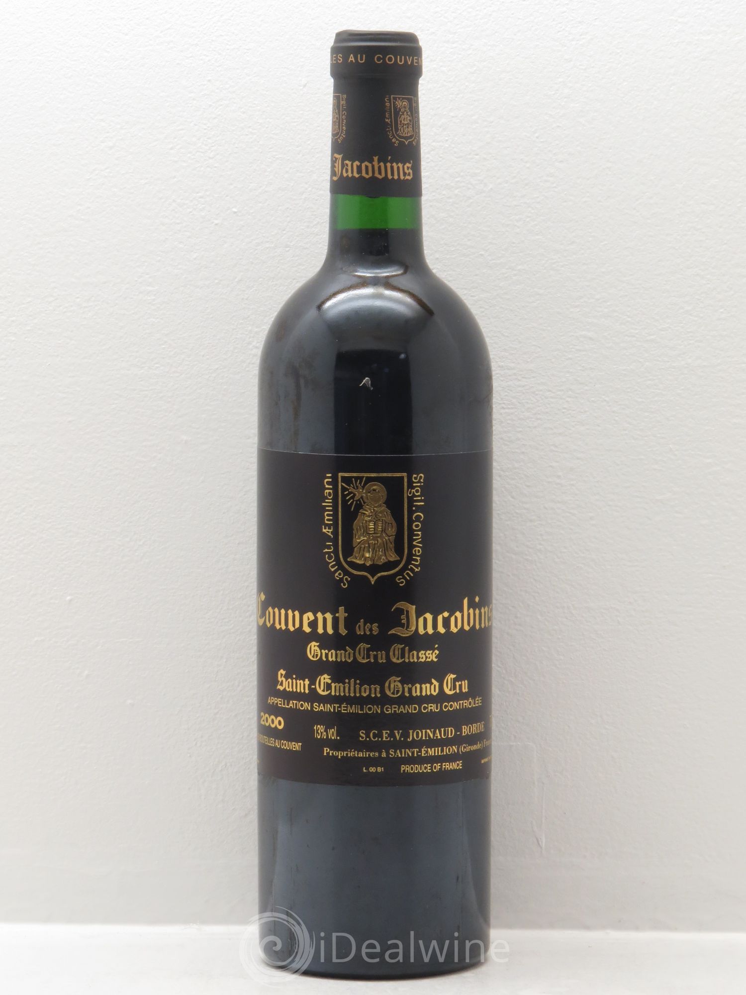 Château Couvent des Jacobins Grand Cru Classé 2000 - Lot de 1 bouteille - 0