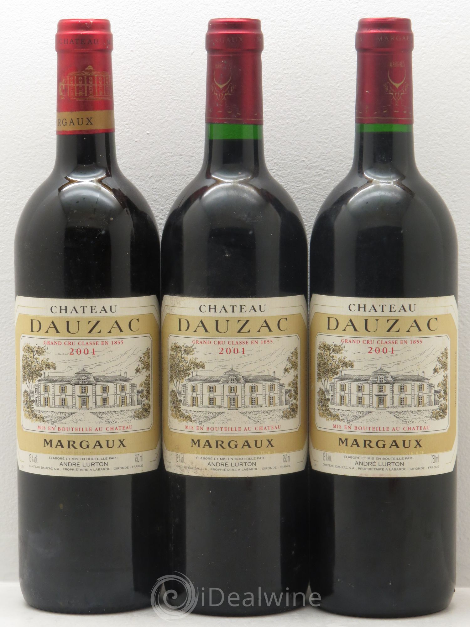 Château Dauzac 5ème Grand Cru Classé 2001 - Lot de 3 bouteilles - 0