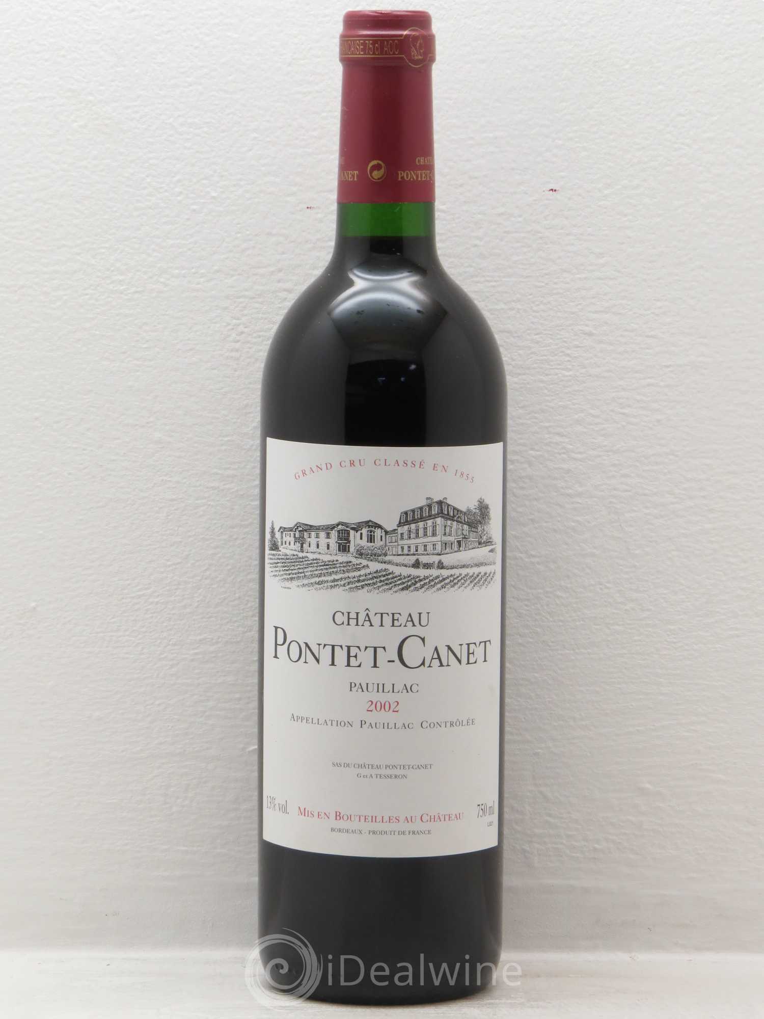 Château Pontet Canet 5ème Grand Cru Classé 2002 - Lot de 1 bouteille - 0
