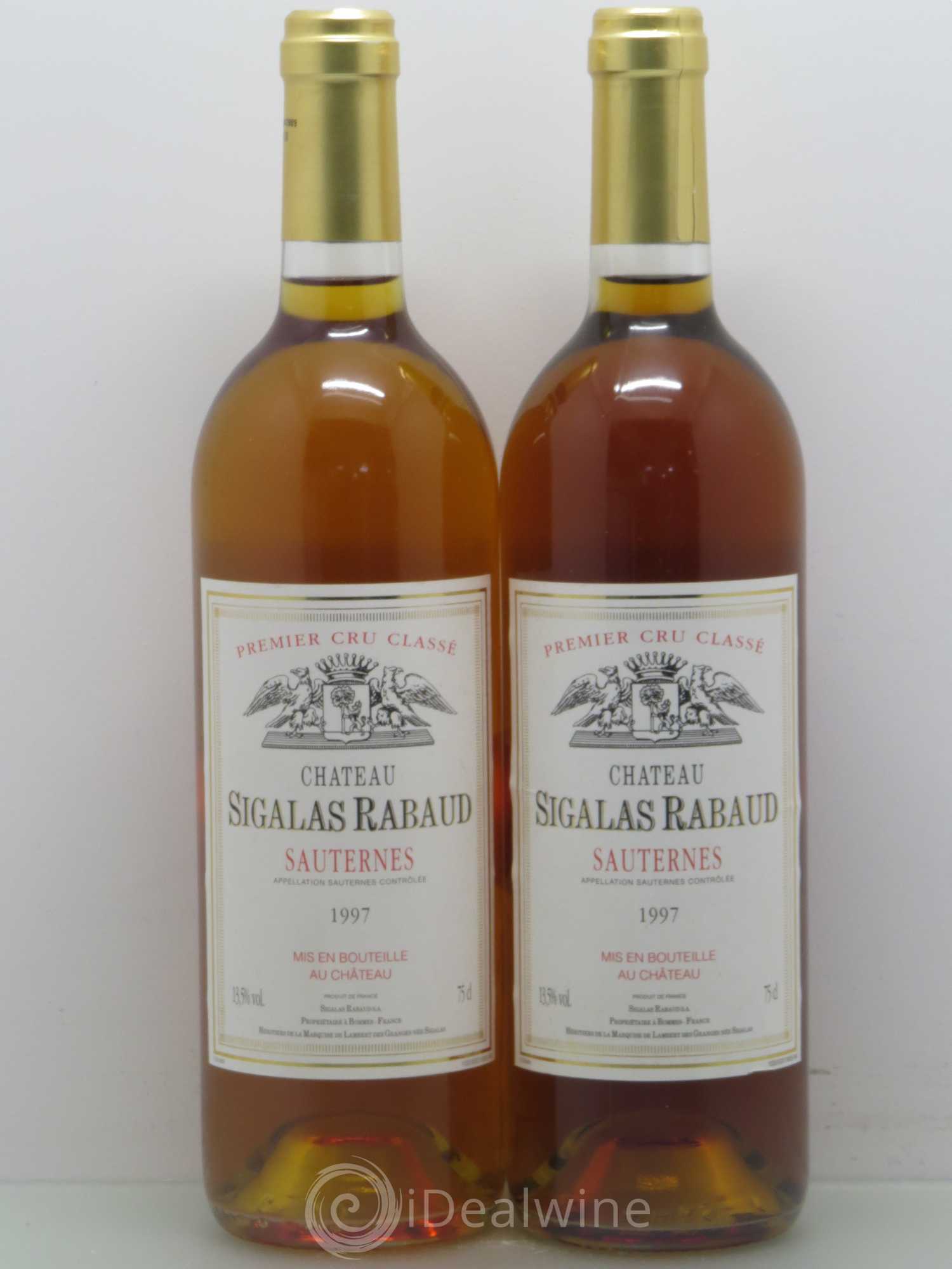 Château Sigalas Rabaud 1er Grand Cru Classé 1997 - Lotto di 2 bottiglie - 0