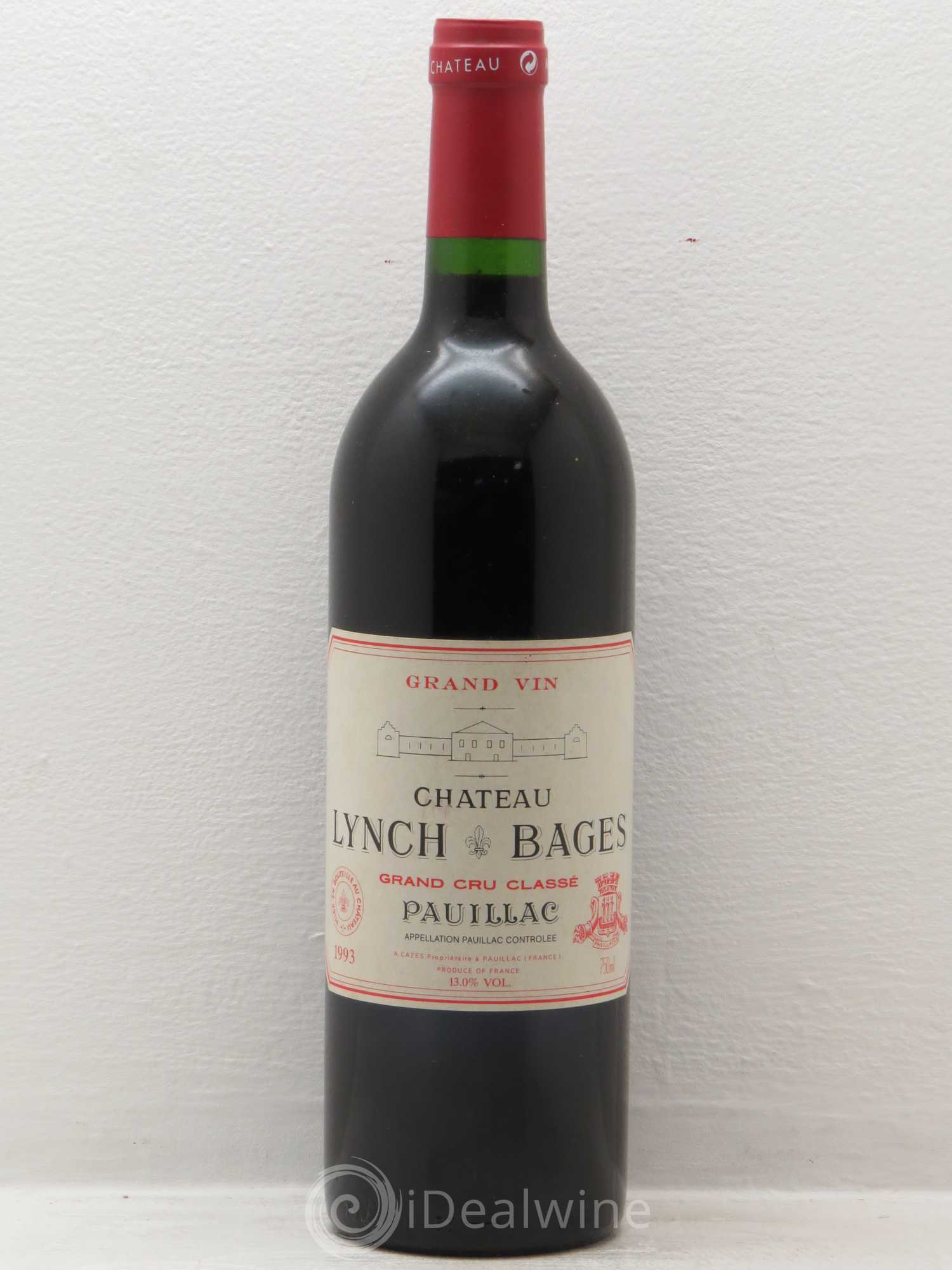 Château Lynch Bages 5ème Grand Cru Classé 1993 - Lot de 1 bouteille - 0
