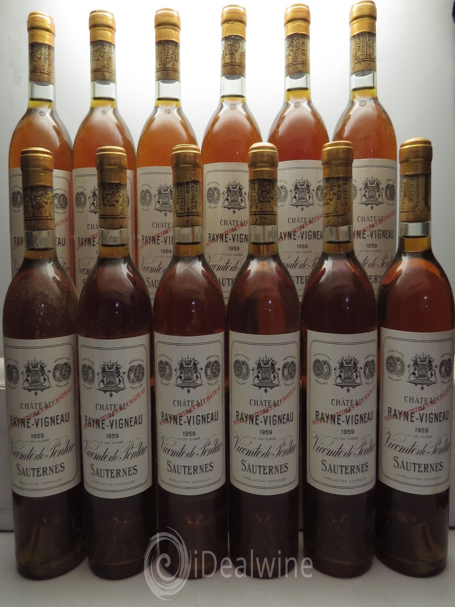 Château de Rayne Vigneau 1er Grand Cru Classé 1959 - Lotto di 12 bottiglie - 0