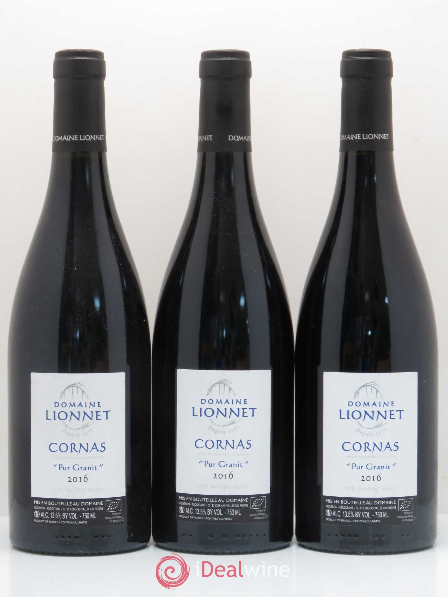 Cornas Pur Granit Domaine Lionnet 2016 - Posten von 3 Flaschen - 0