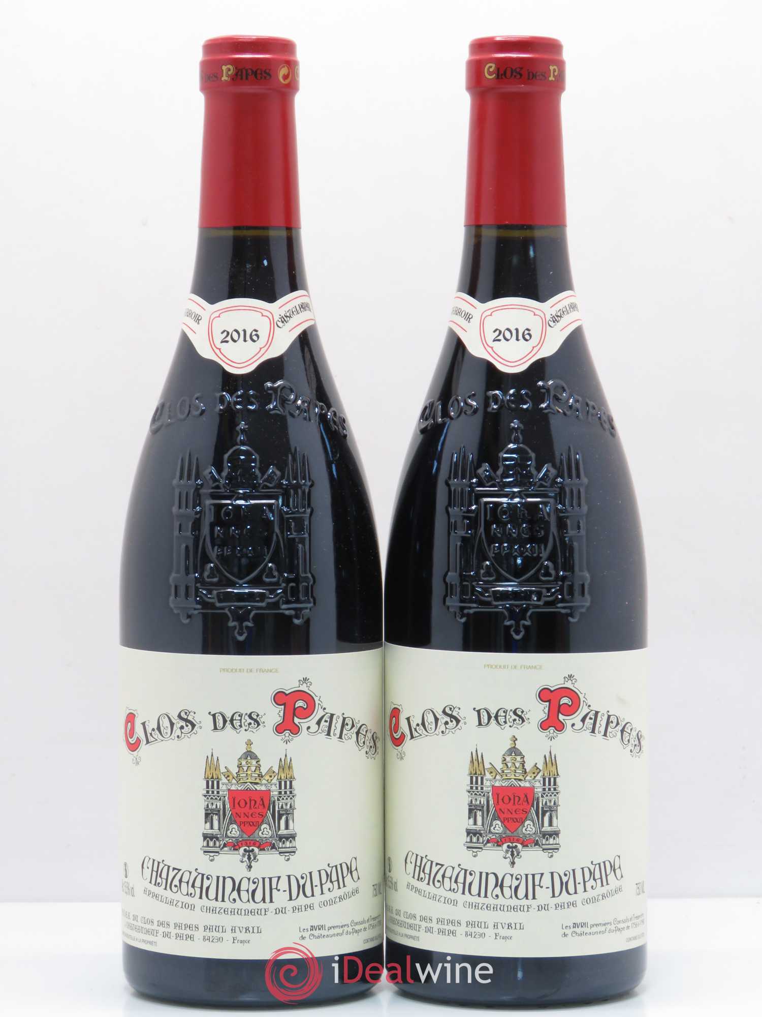 Châteauneuf-du-Pape Clos des Papes - Paul Avril 2016 - Lot de 2 bouteilles - 0