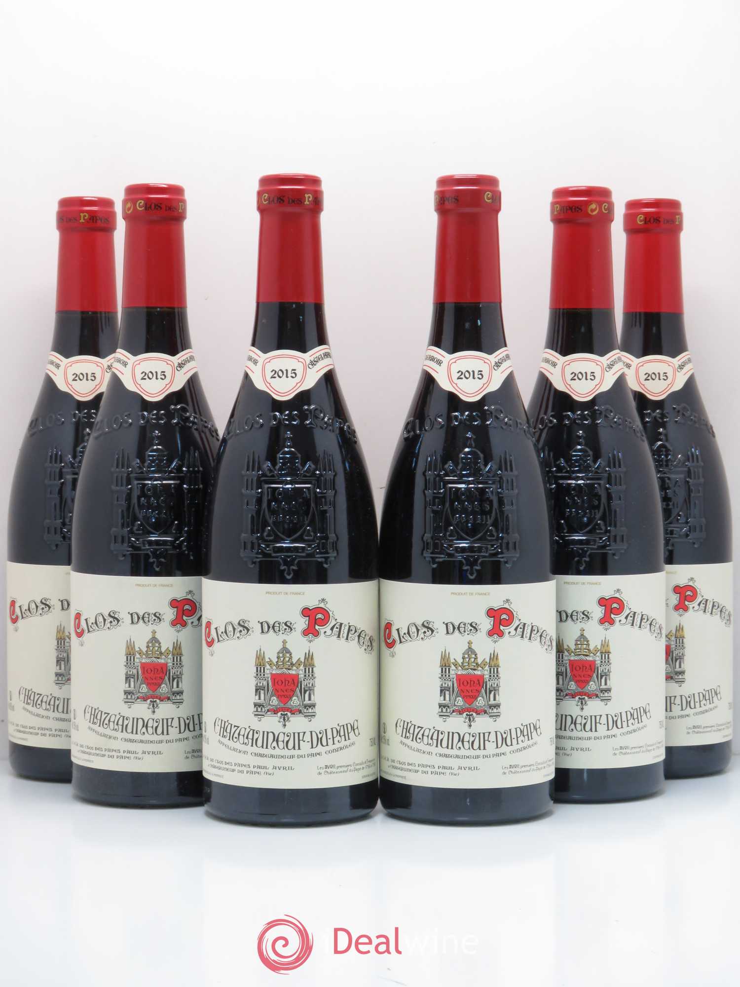 Châteauneuf-du-Pape Clos des Papes - Paul Avril 2015 - Lot de 6 bouteilles - 0
