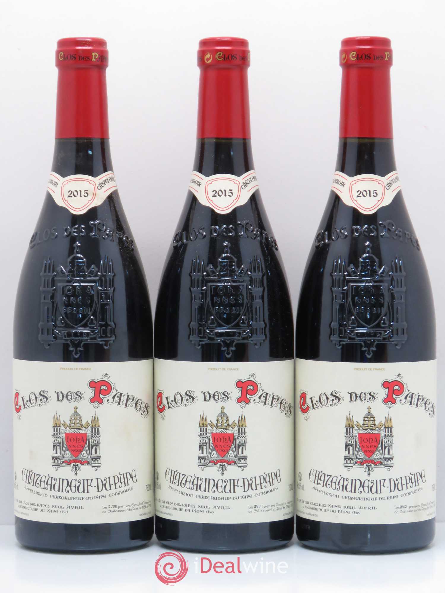 Châteauneuf-du-Pape Clos des Papes - Paul Avril 2015 - Lot de 6 bouteilles - 1