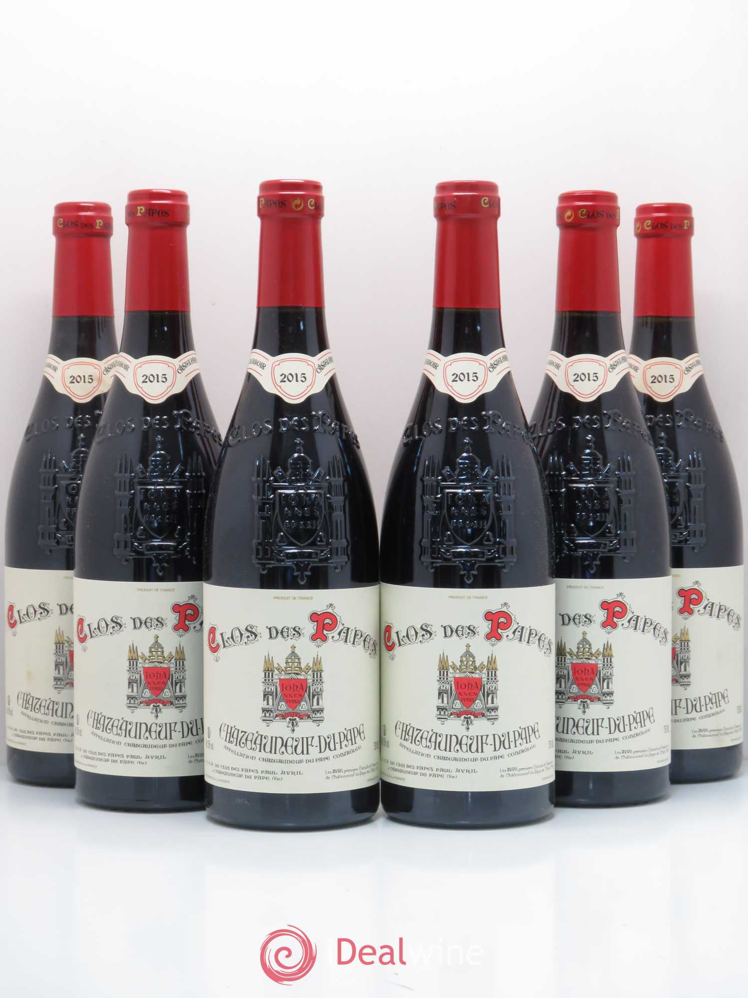 Châteauneuf-du-Pape Clos des Papes - Paul Avril 2015 - Lot de 6 bouteilles - 0