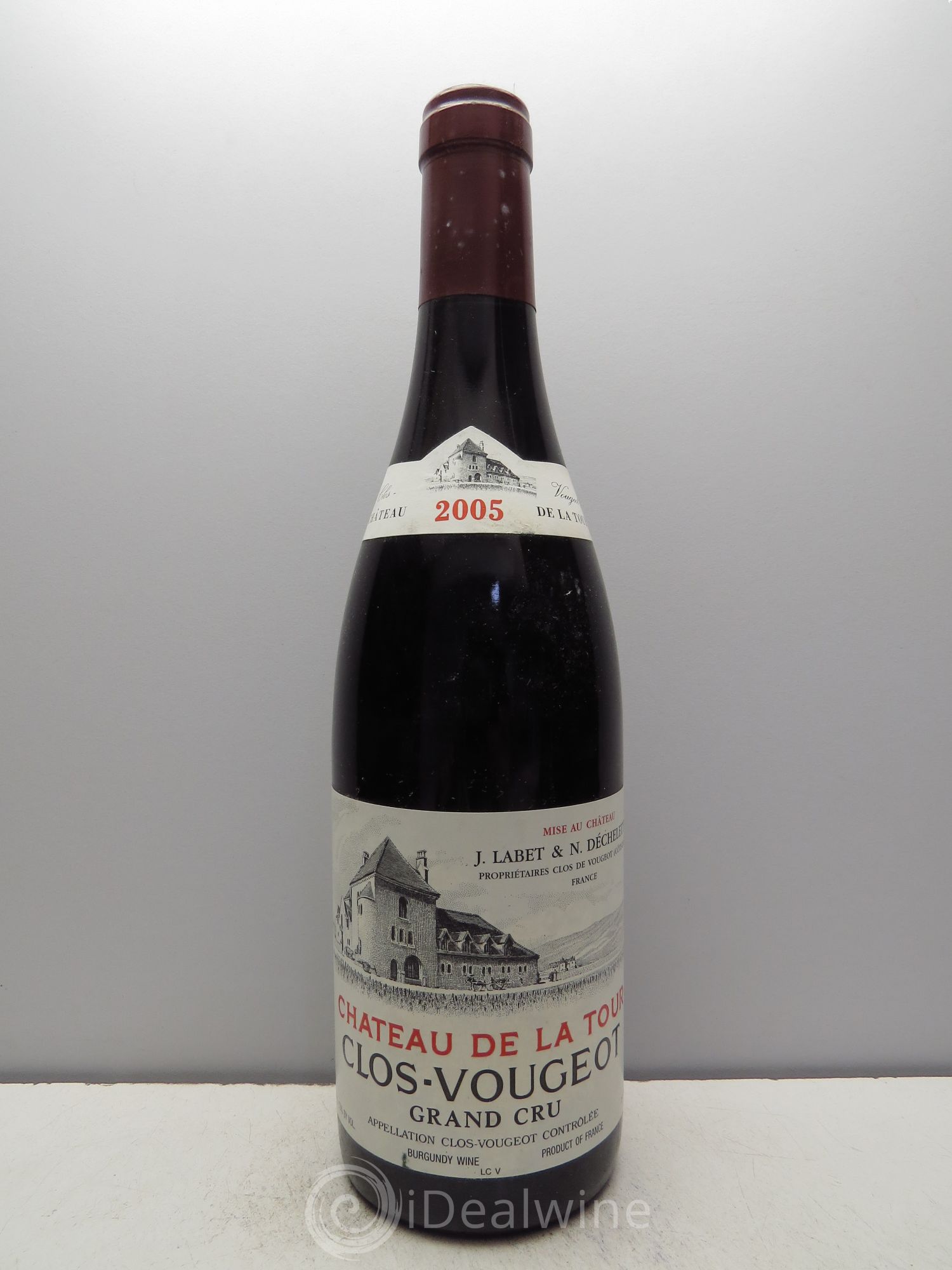 Clos de Vougeot Grand Cru Château de La Tour J.Labet 2005 - Lot de 12 bouteilles - 0