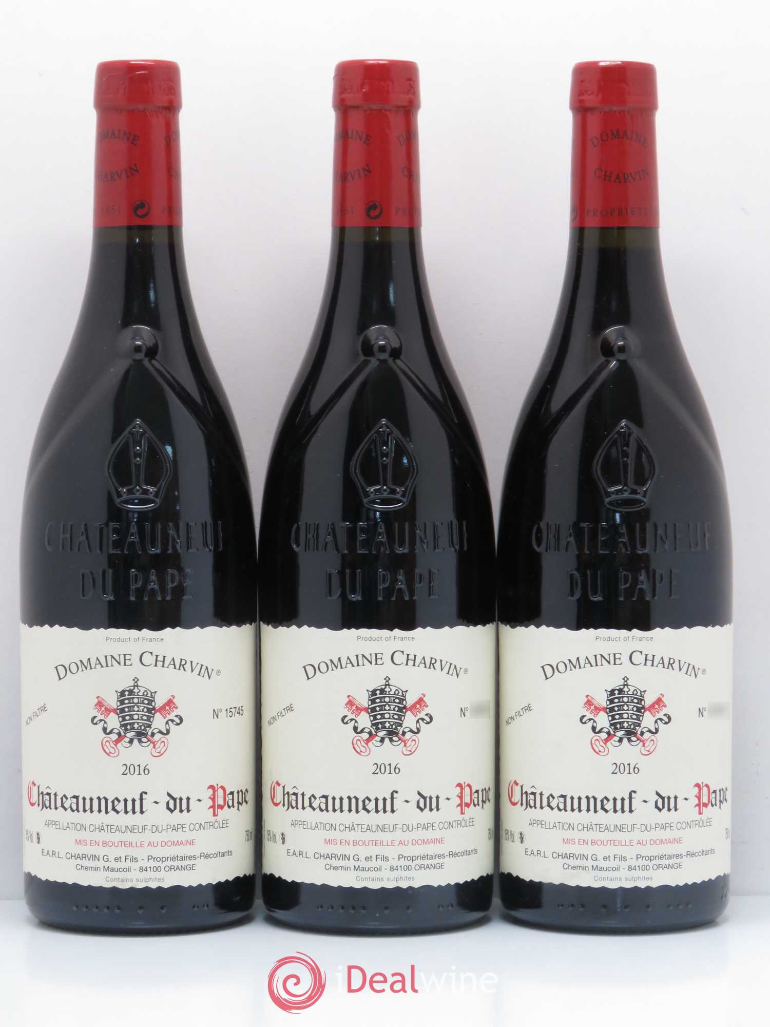 Châteauneuf-du-Pape Charvin (Domaine) 2016 - Lot de 3 bouteilles - 0