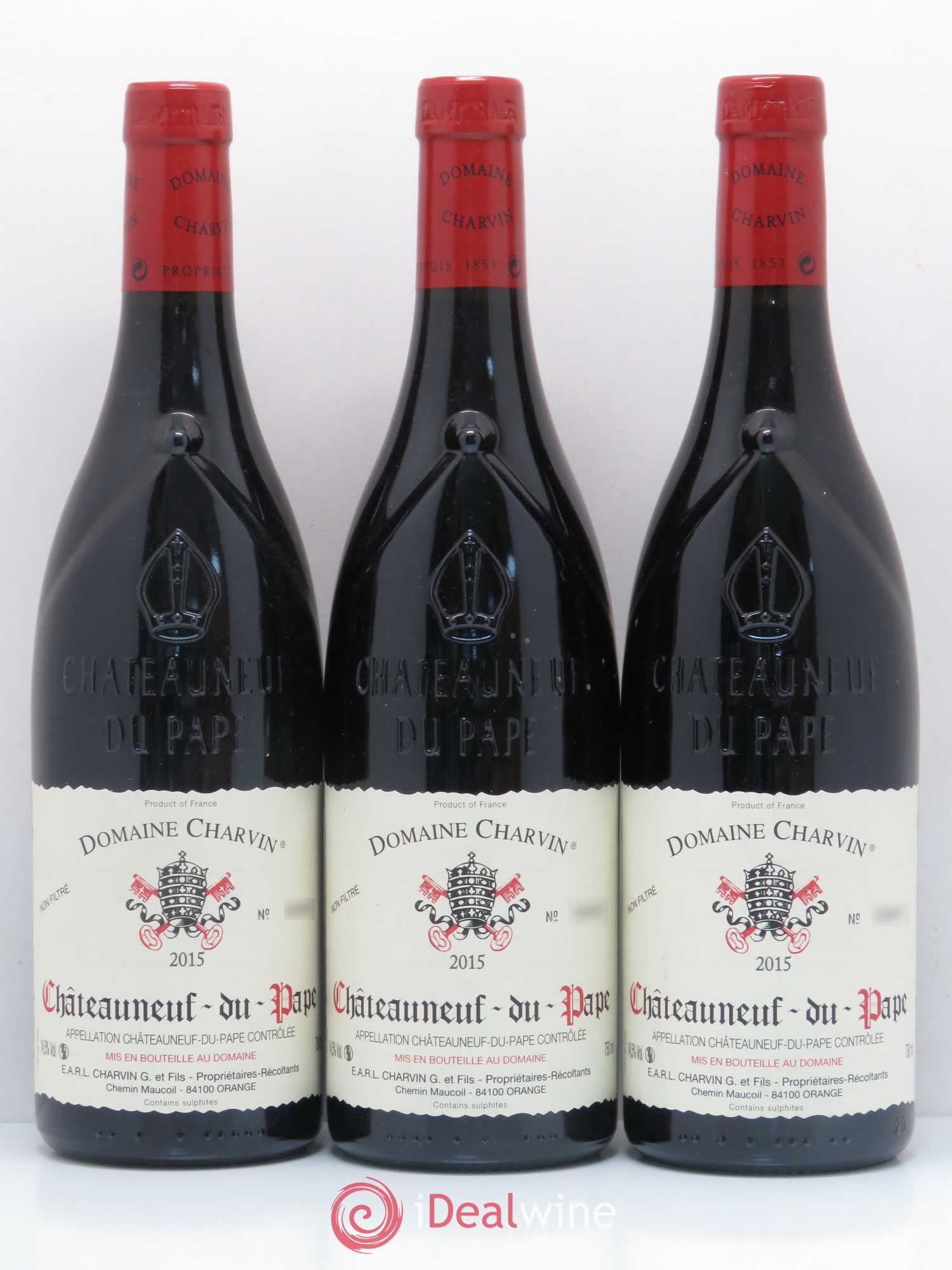 Châteauneuf-du-Pape Charvin (Domaine) 2015 - Lot de 3 bouteilles - 0