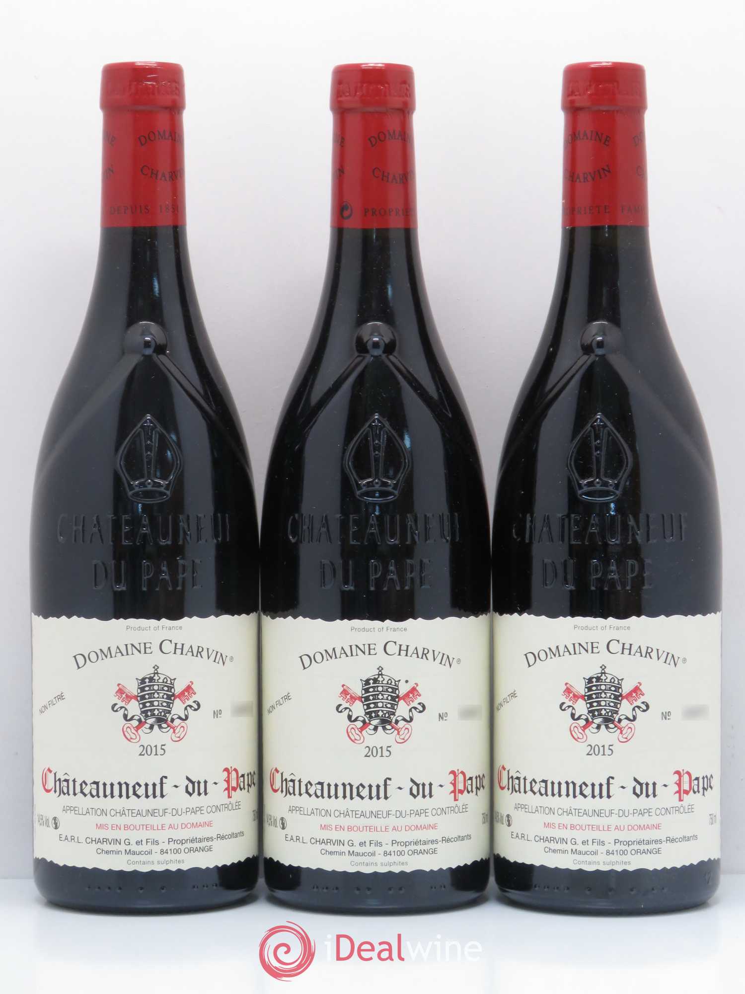 Châteauneuf-du-Pape Charvin (Domaine) 2015 - Lot de 3 bouteilles - 0