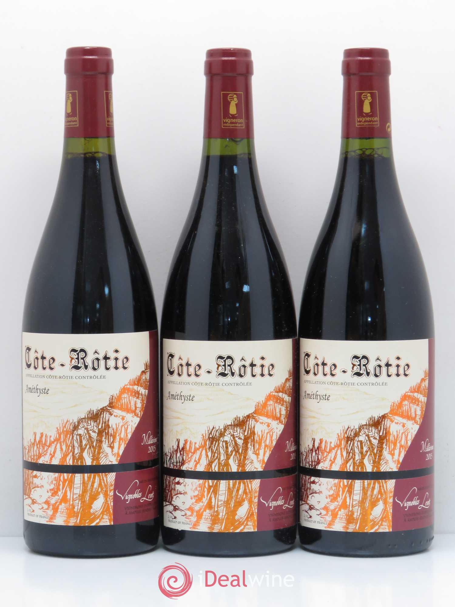 Côte-Rôtie Améthyste Vignobles Levet 2015 - Lot de 3 bouteilles - 0