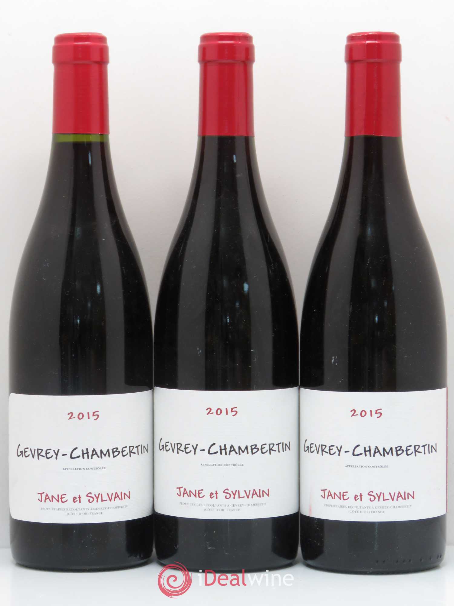 Gevrey-Chambertin Jane et Sylvain 2015 - Lot de 3 bouteilles - 0