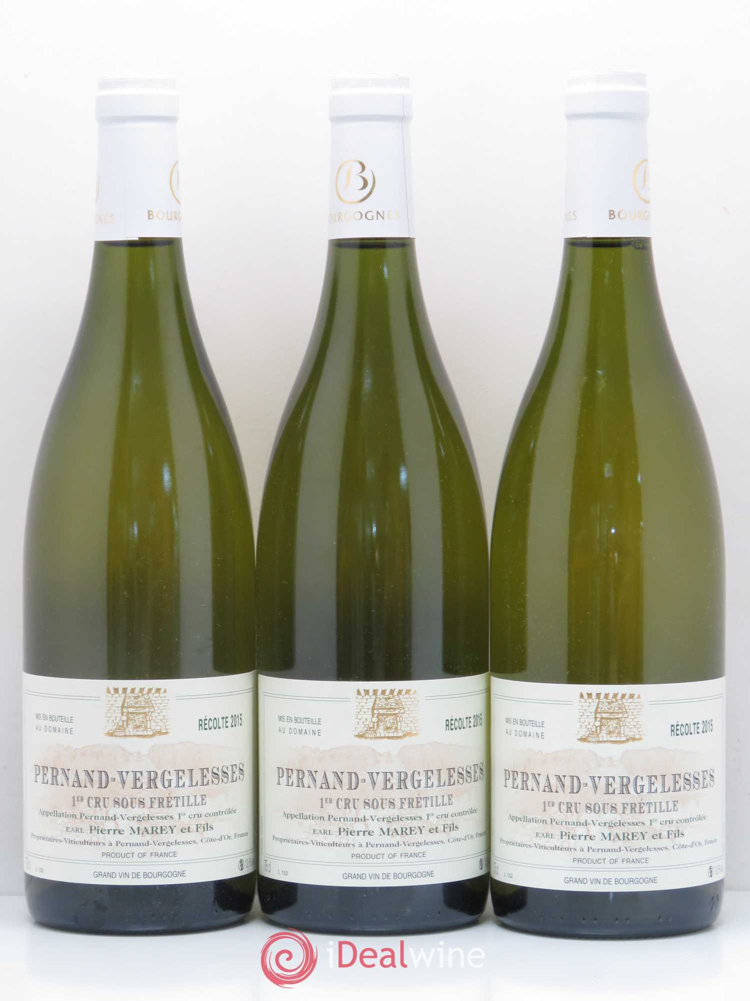Pernand-Vergelesses 1er Cru Sous Frétille Domaine Pierre Marey 2015 - Posten von 6 Flaschen - 2