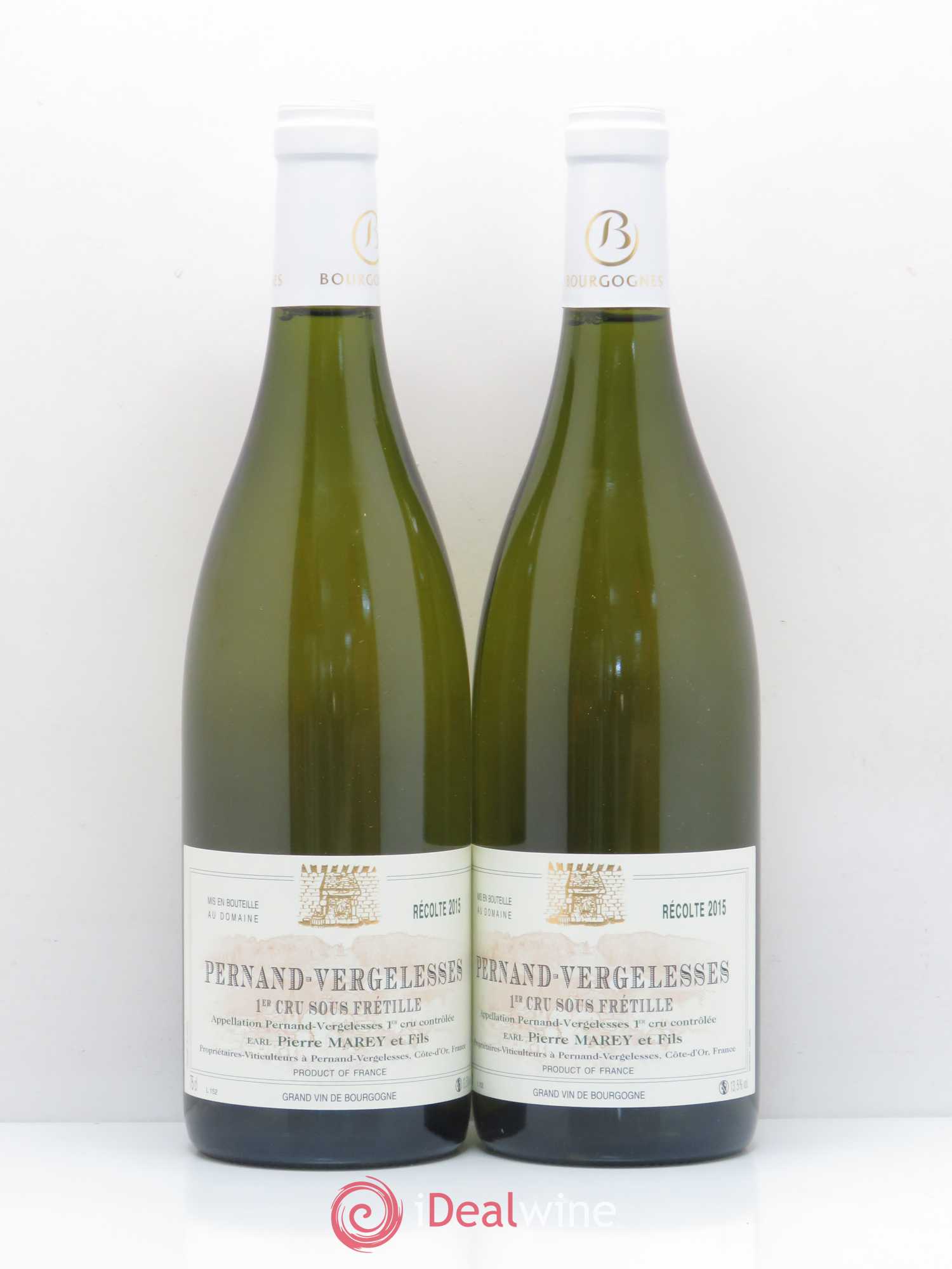 Pernand-Vergelesses 1er Cru Sous Frétille Domaine Pierre Marey 2015 - Posten von 2 Flaschen - 0
