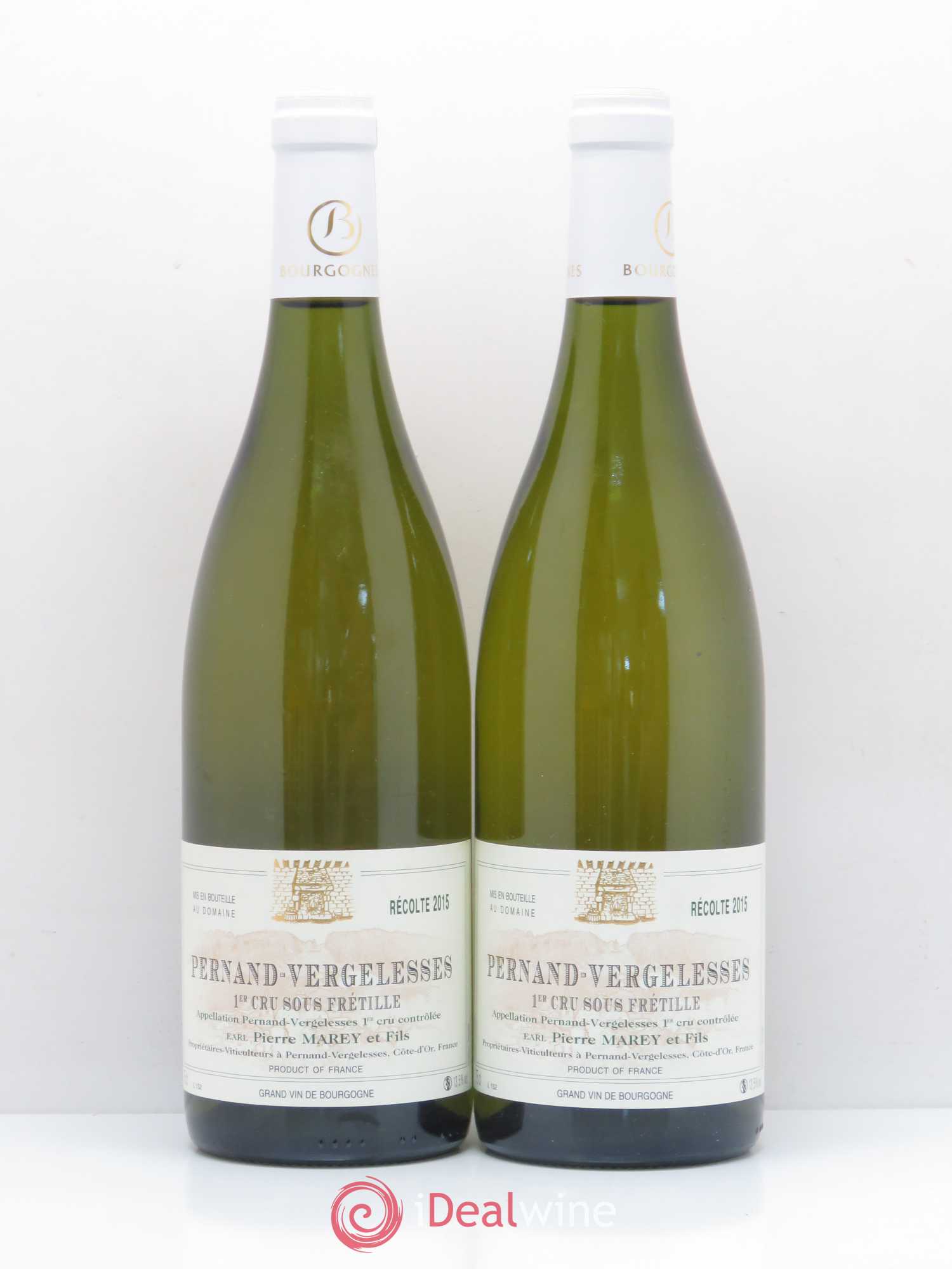Pernand-Vergelesses 1er Cru Sous Frétille Domaine Pierre Marey 2015 - Posten von 2 Flaschen - 0