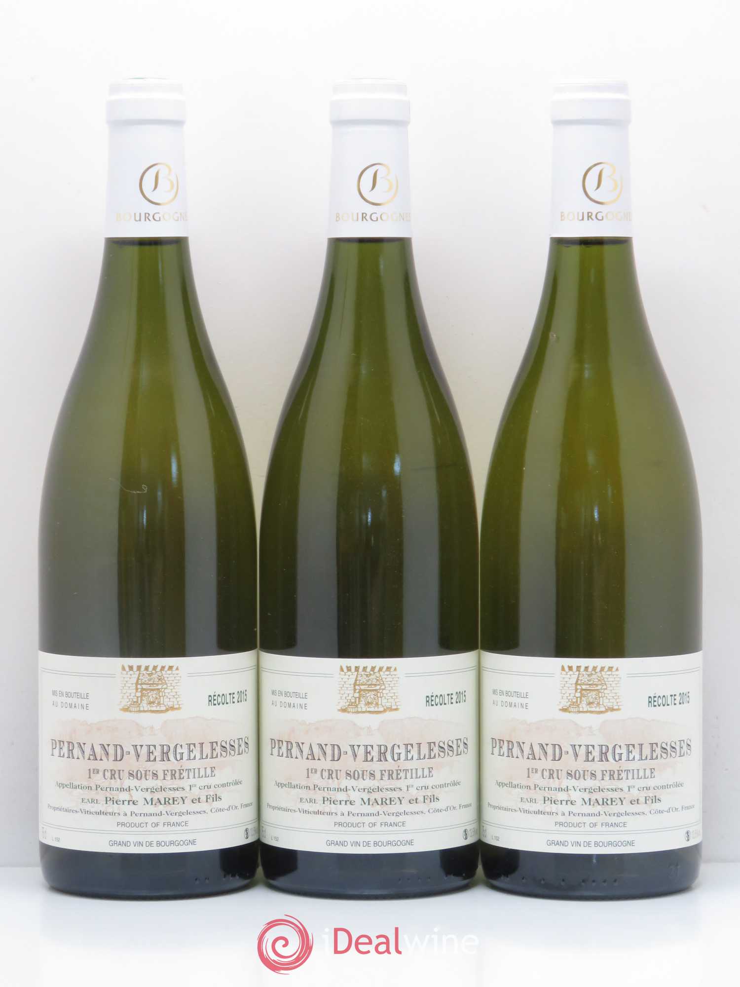 Pernand-Vergelesses 1er Cru Sous Frétille Domaine Pierre Marey 2015 - Posten von 6 Flaschen - 1