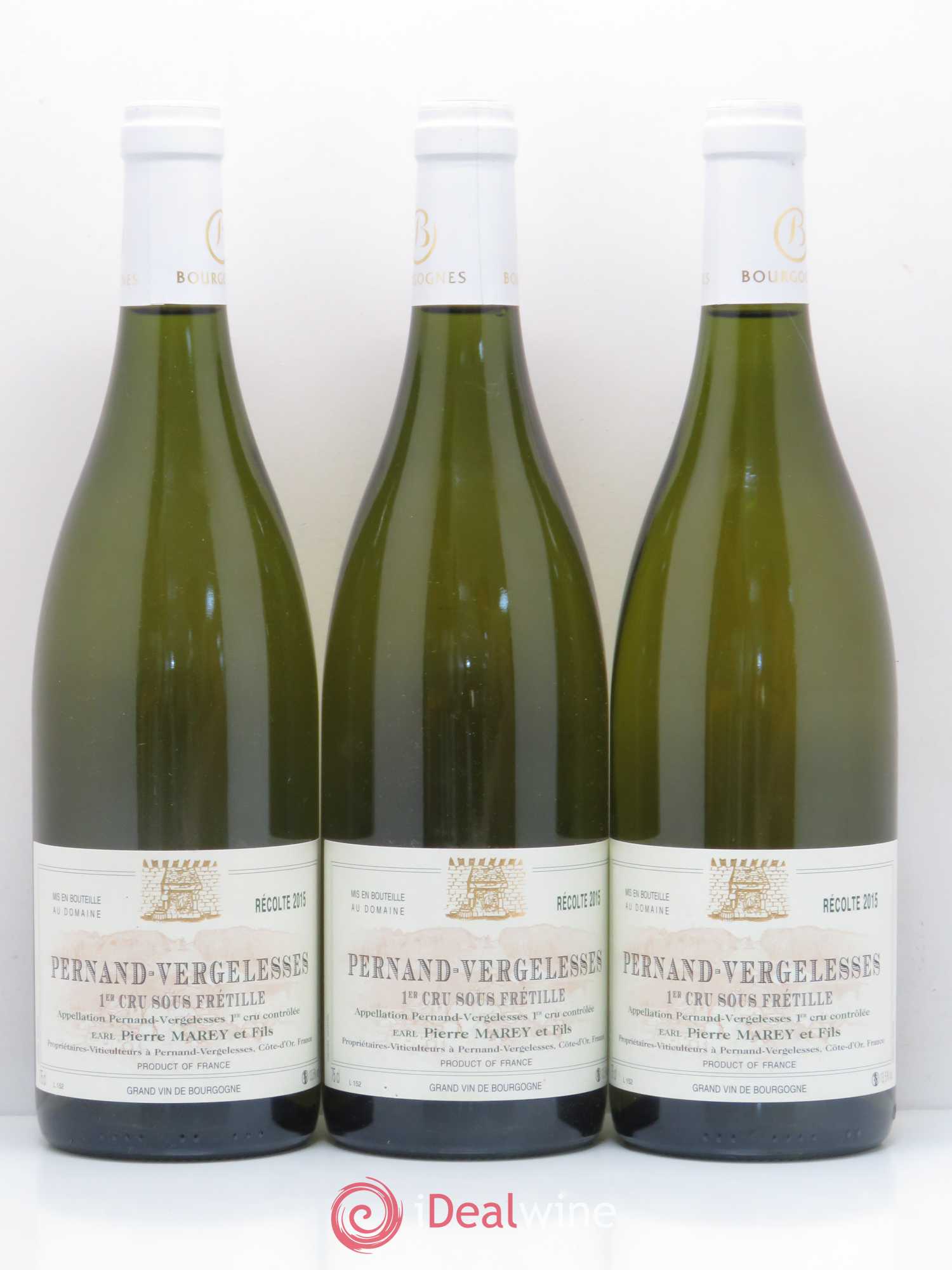 Pernand-Vergelesses 1er Cru Sous Frétille Domaine Pierre Marey 2015 - Posten von 6 Flaschen - 2
