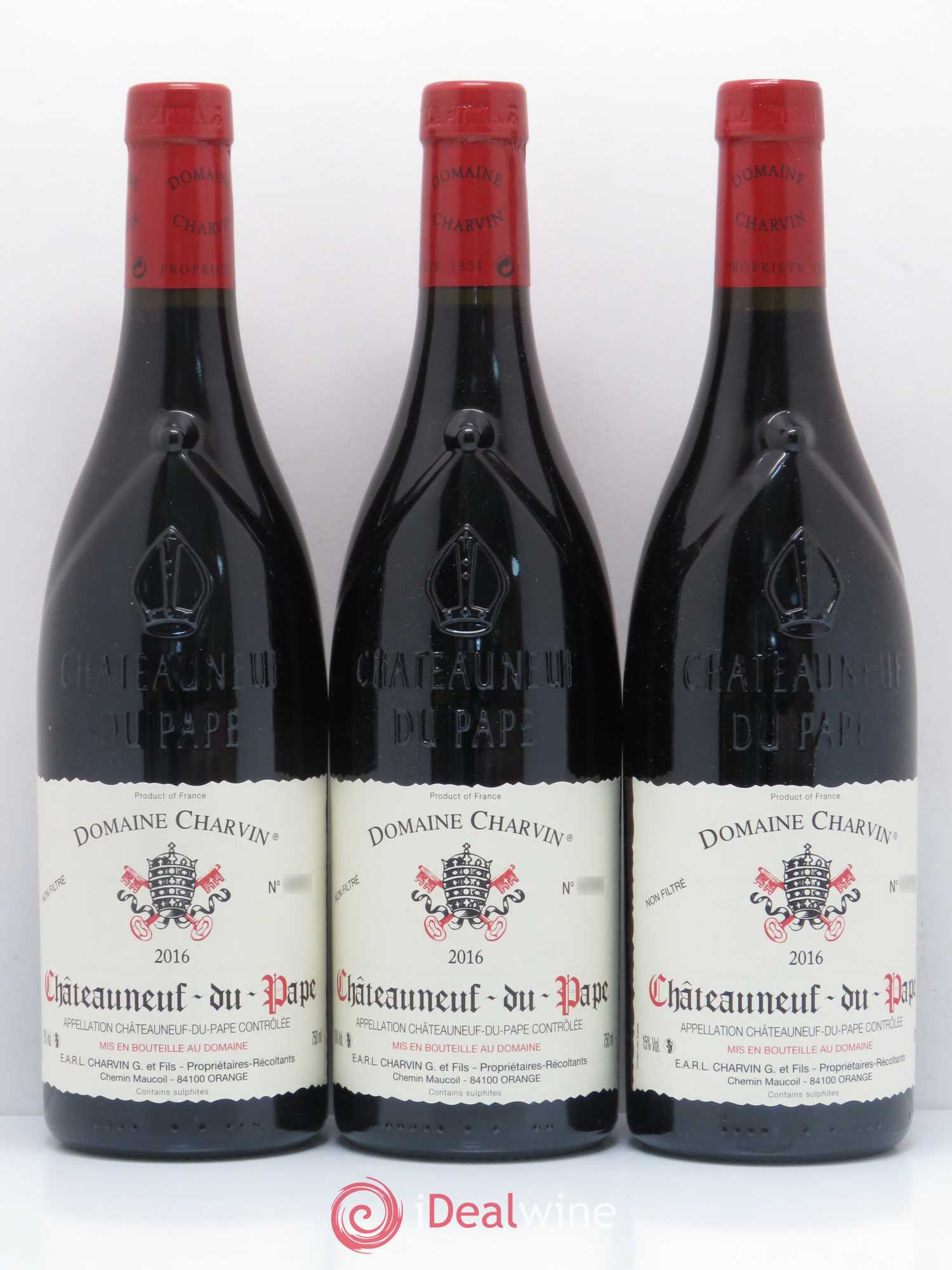 Châteauneuf-du-Pape Charvin (Domaine) 2016 - Lot de 3 bouteilles - 0