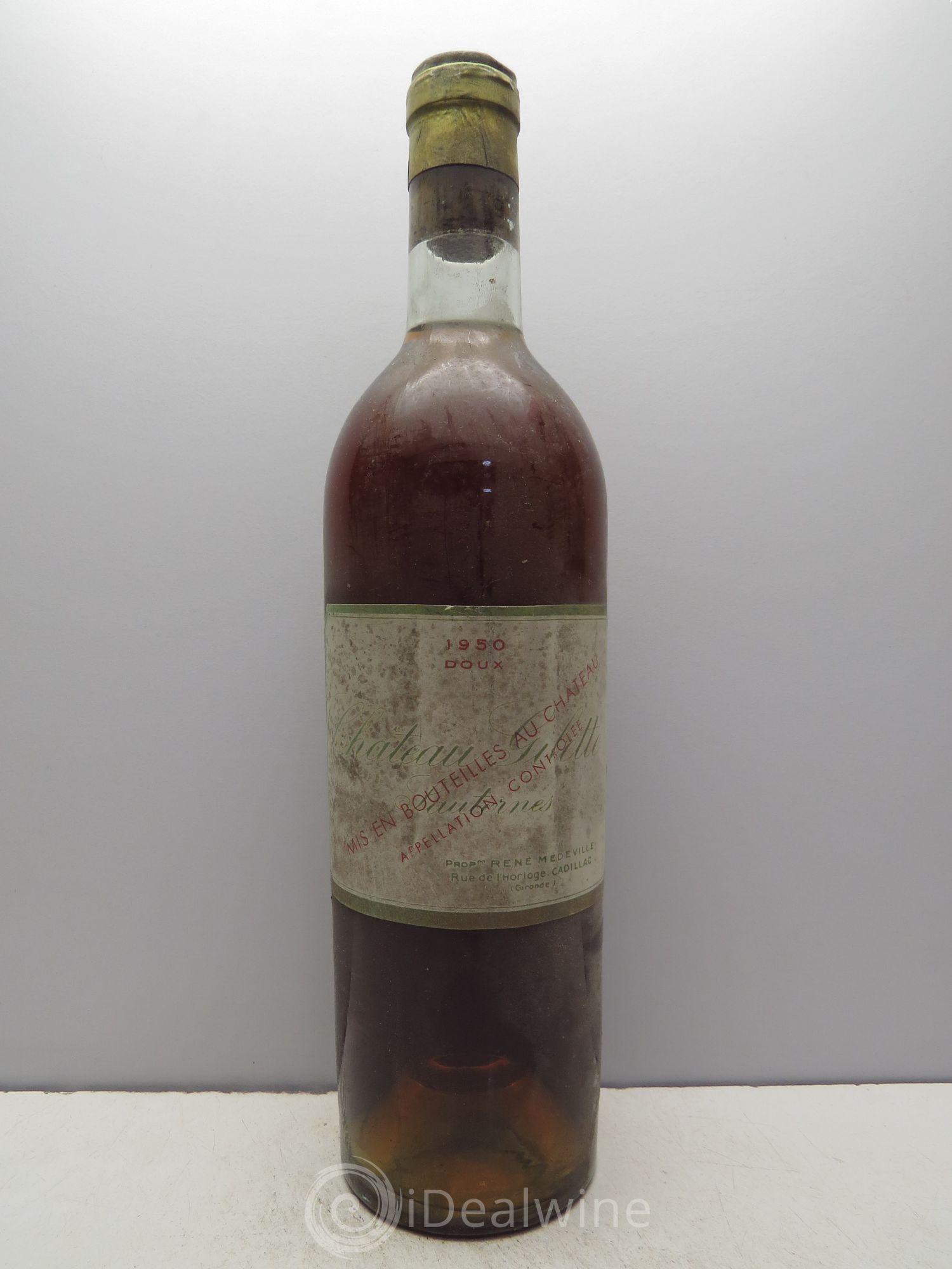 Bordeaux Château Gilette Doux 1950 - Posten von 1 Flasche - 0