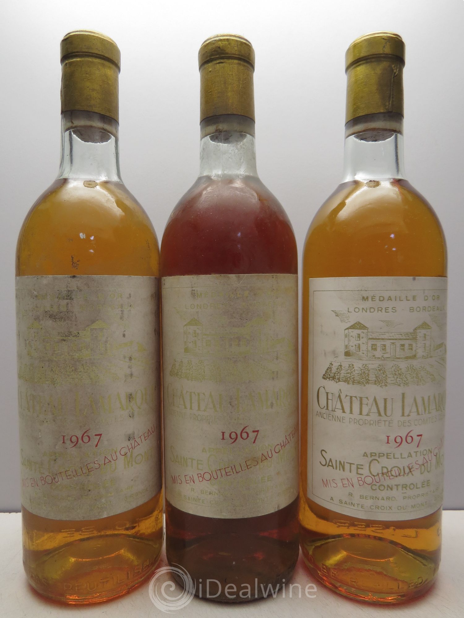 Bordeaux Lamarque Sainte Croix du Mont 1967 - Posten von 3 Flaschen - 0